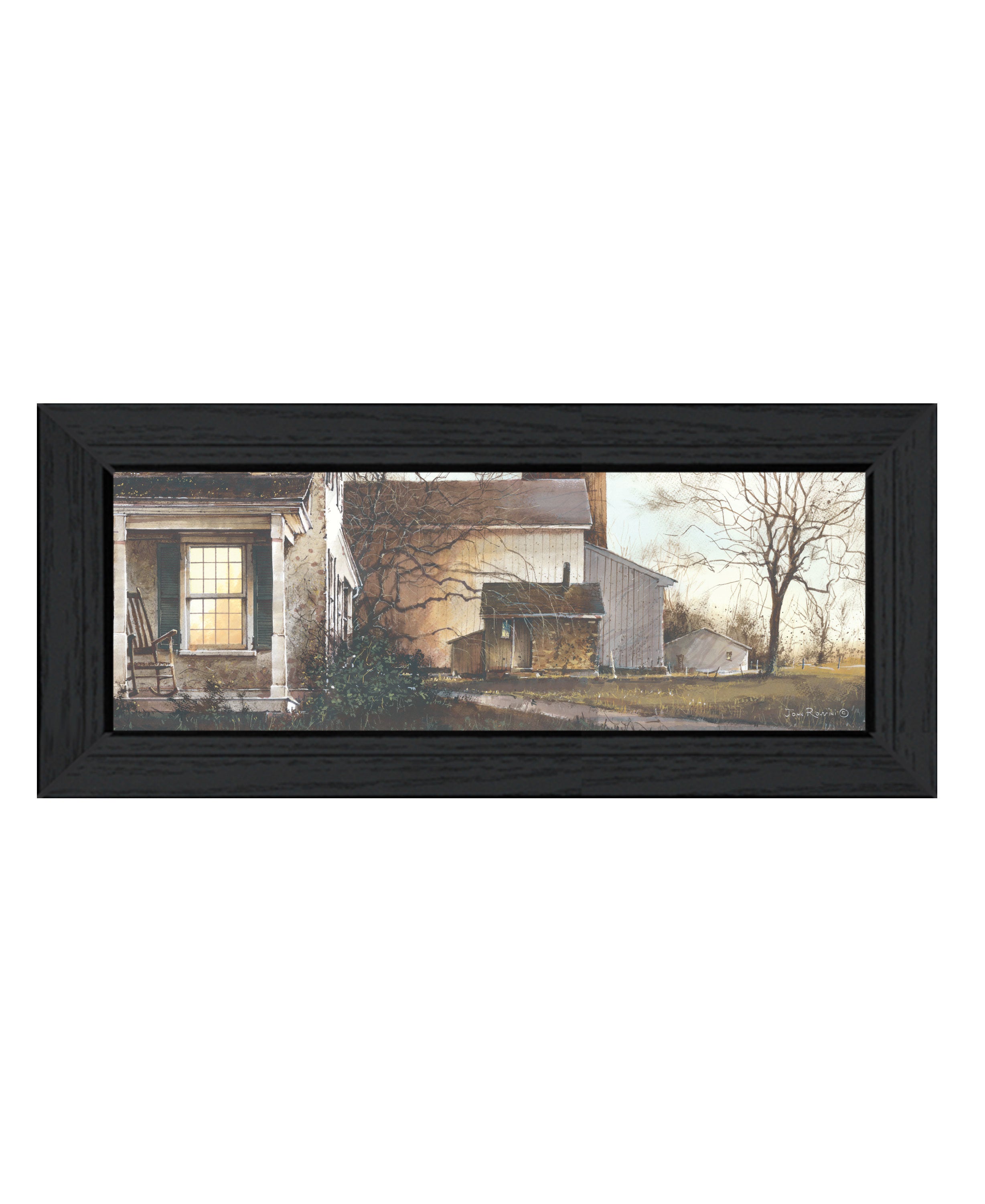 "Approaching Dusk" by Artisan John Rossini, Ready to Hang Framed Print, Black Frame