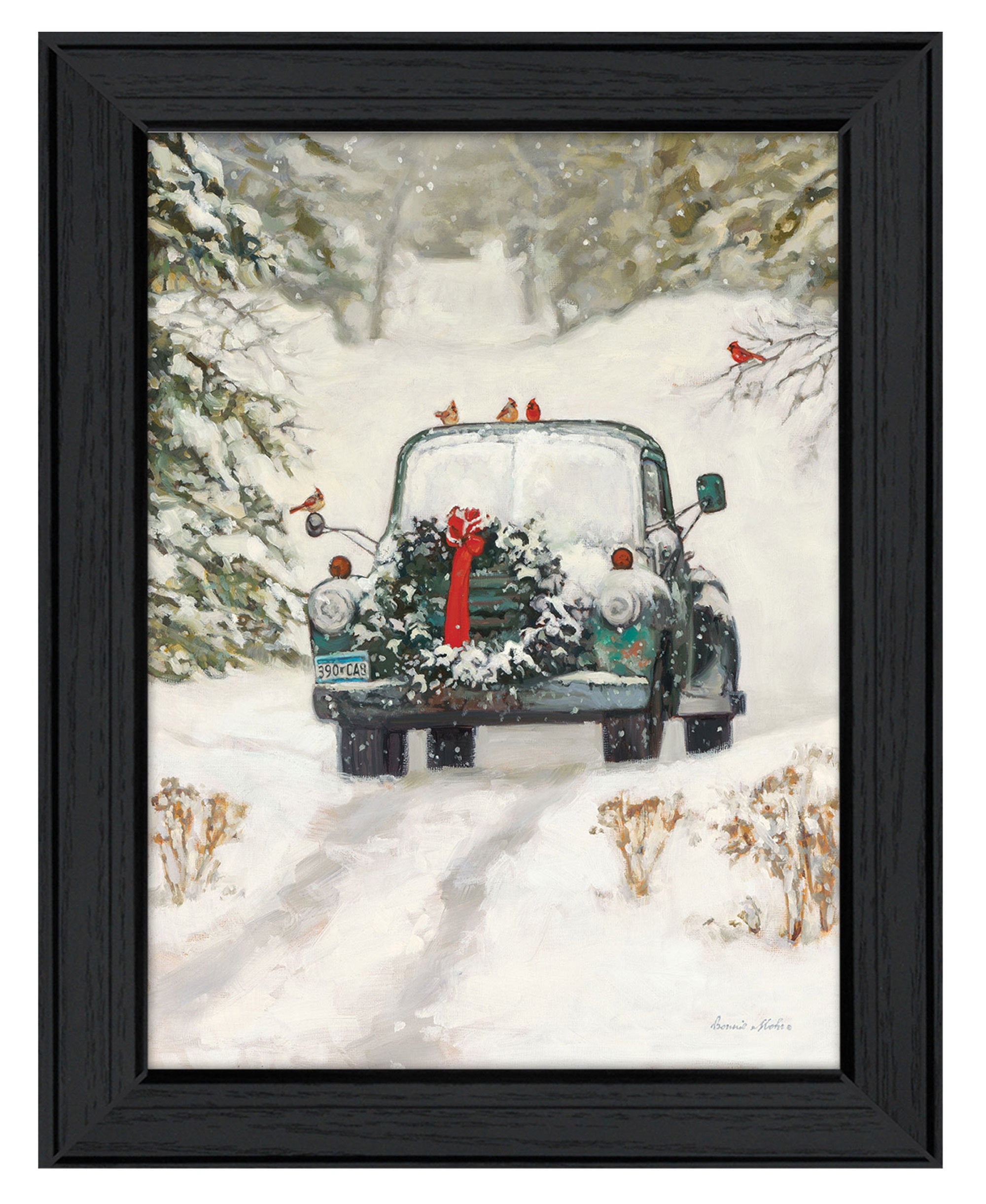 "Winter Park" by Artisan Bonnie Mohr , Ready to Hang Framed Print, Black Frame