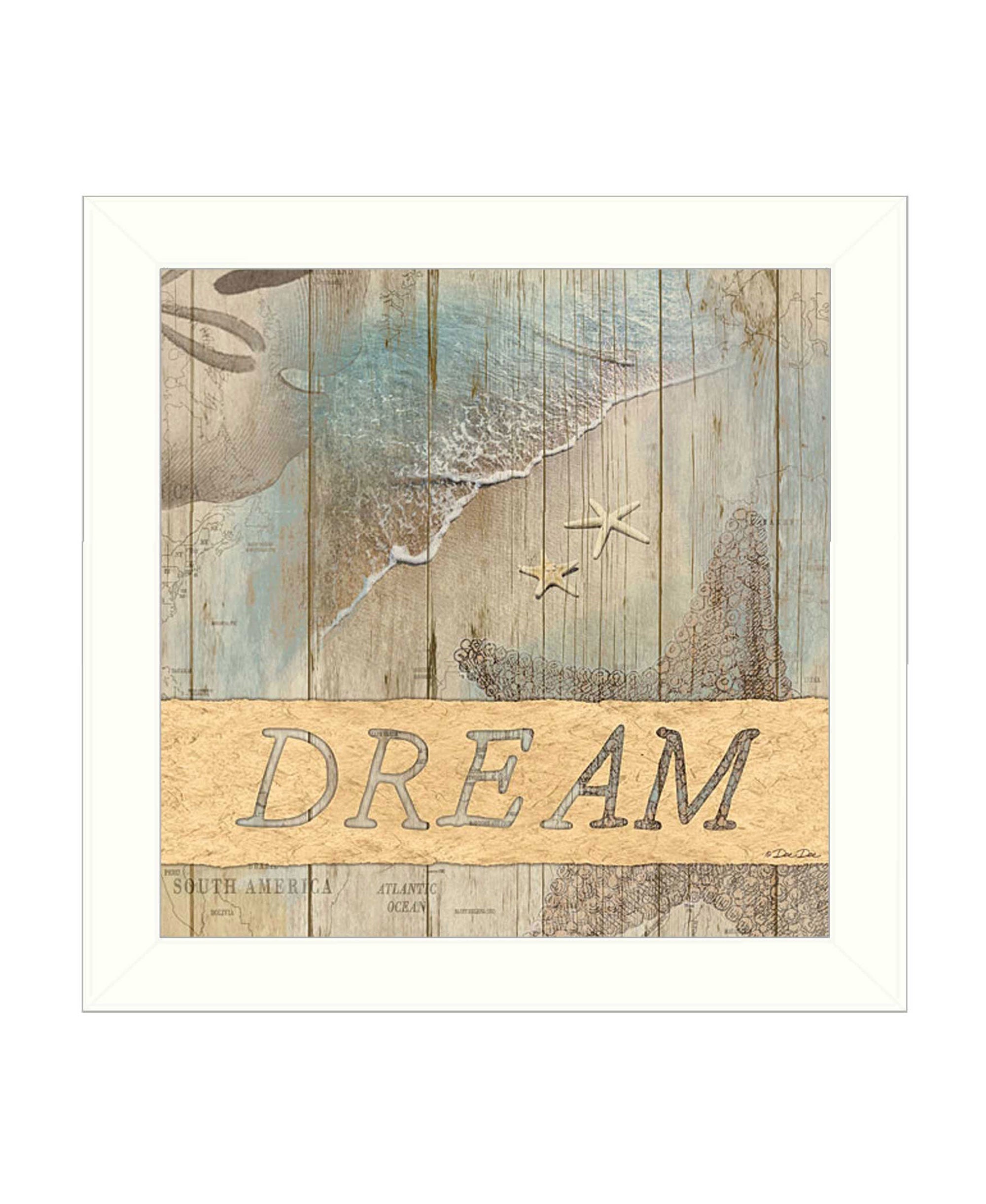 "DREAM" by Artisan Dee Dee, Ready to Hang Framed Print, White Frame