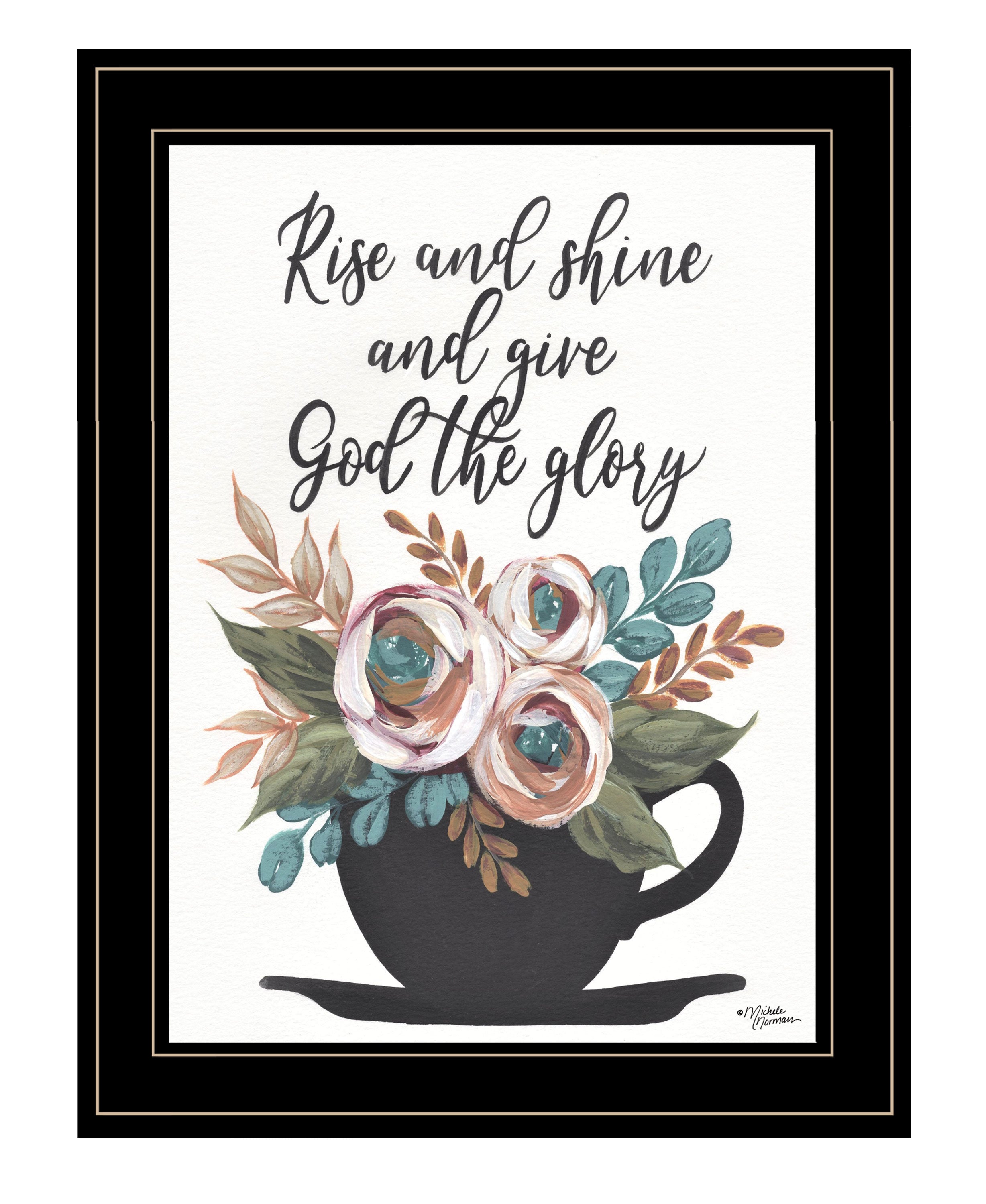 "Rise and Shine" by Michele Norman, Ready to Hang Framed Print, Black Frame