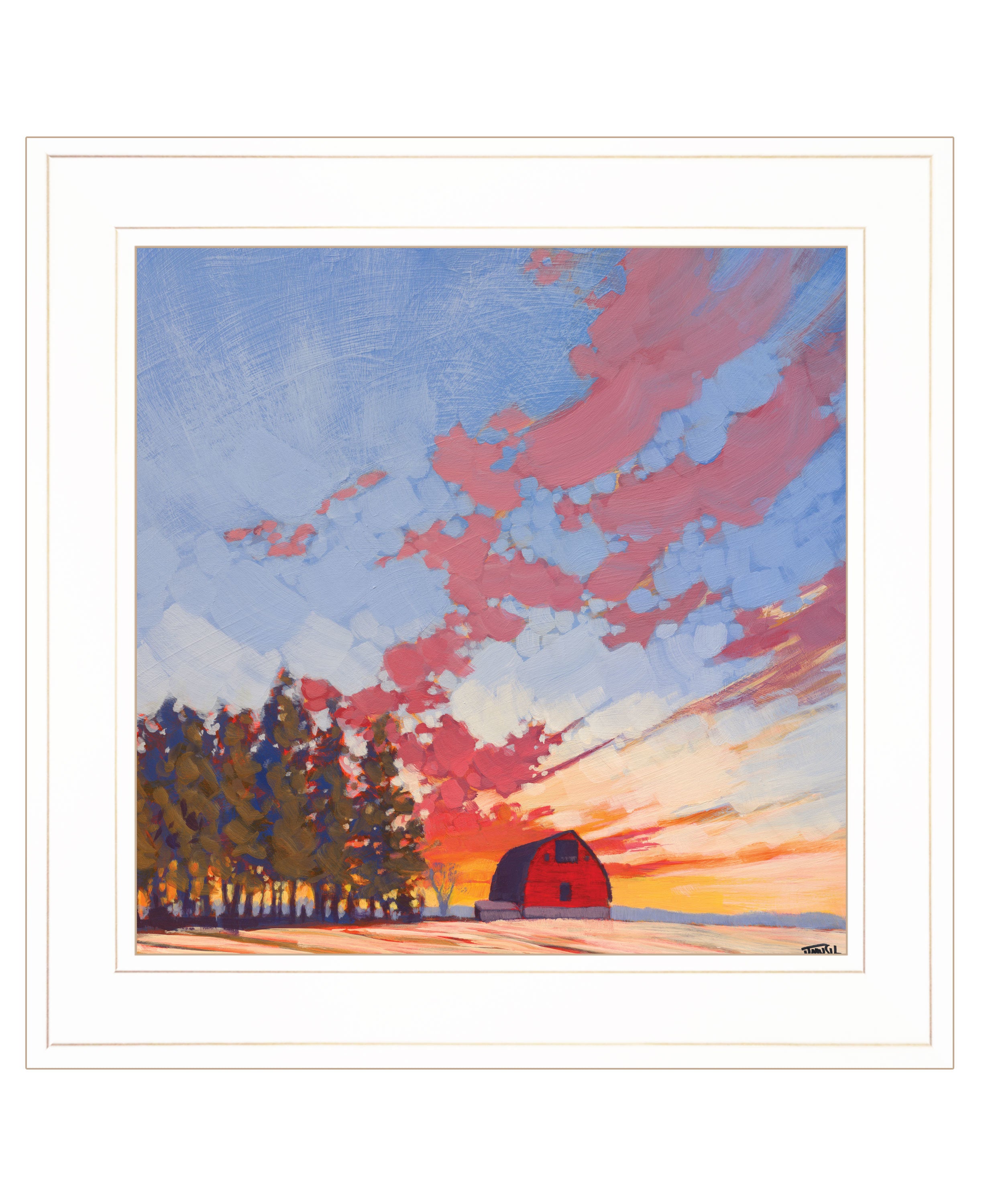 "Bayfield County Barn" by Jim Musial, Ready to Hang Framed Print, White Frame