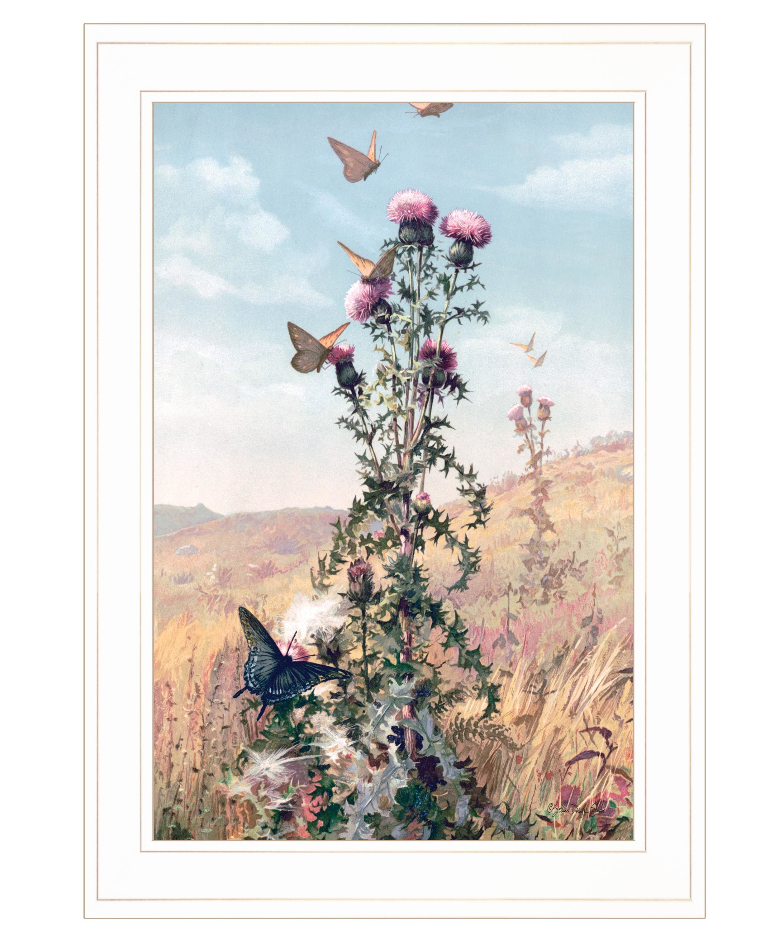 "Meadow Butterflies" by Stellar Design Studio, Ready to Hang Framed Print, White Frame