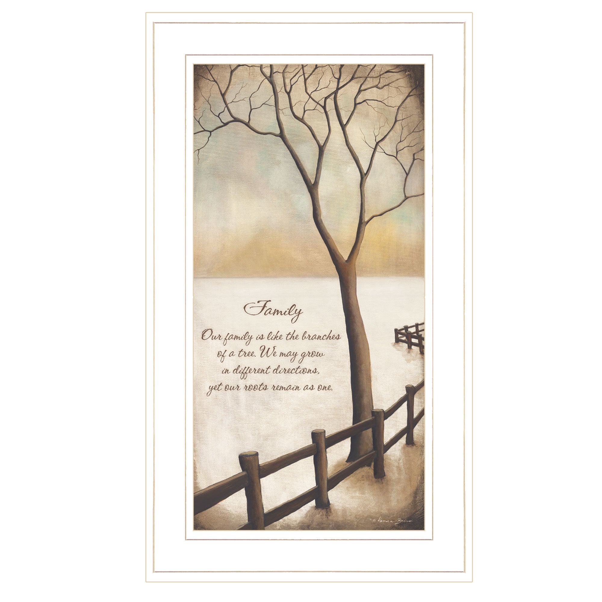 "Family" By Kendra Baird, Ready to Hang Framed Print, White Frame