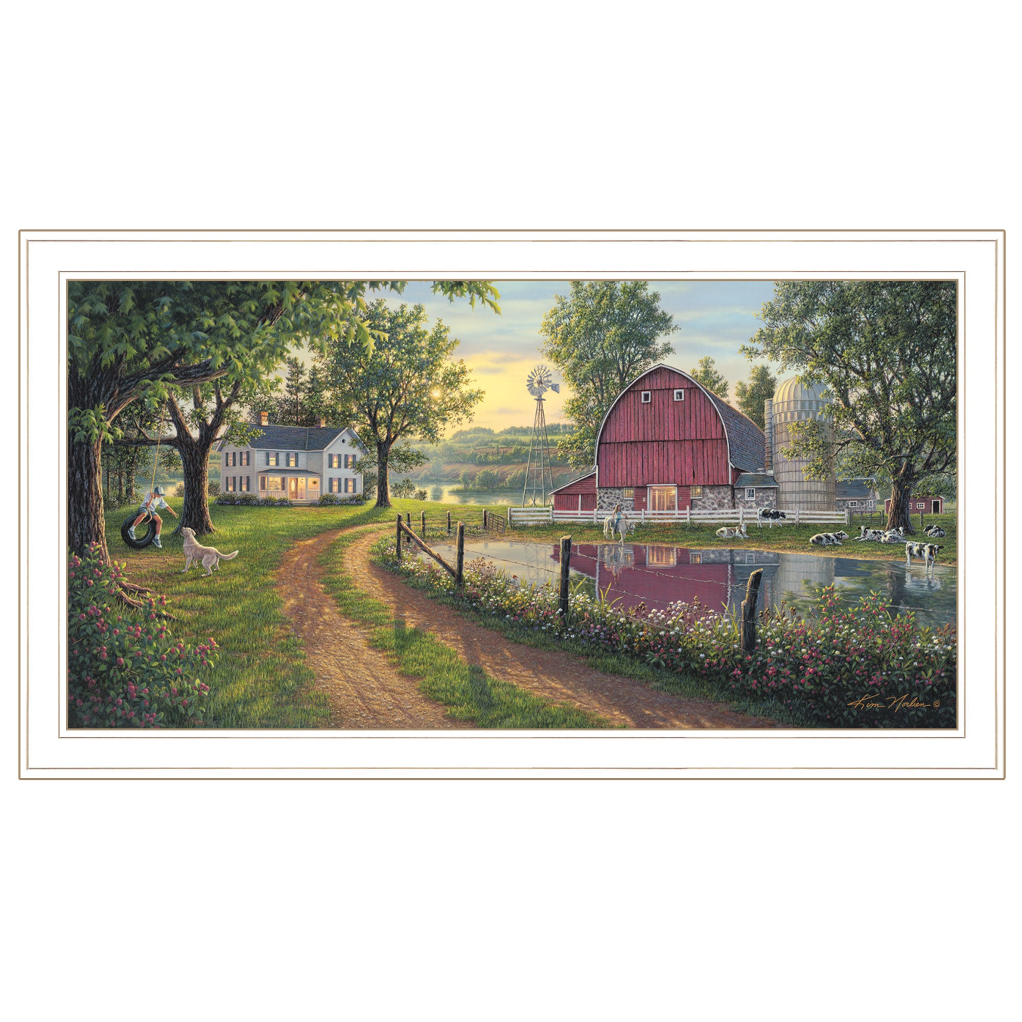 "The Road Home" By Kim Norlien, Ready to Hang Framed Print, White Frame