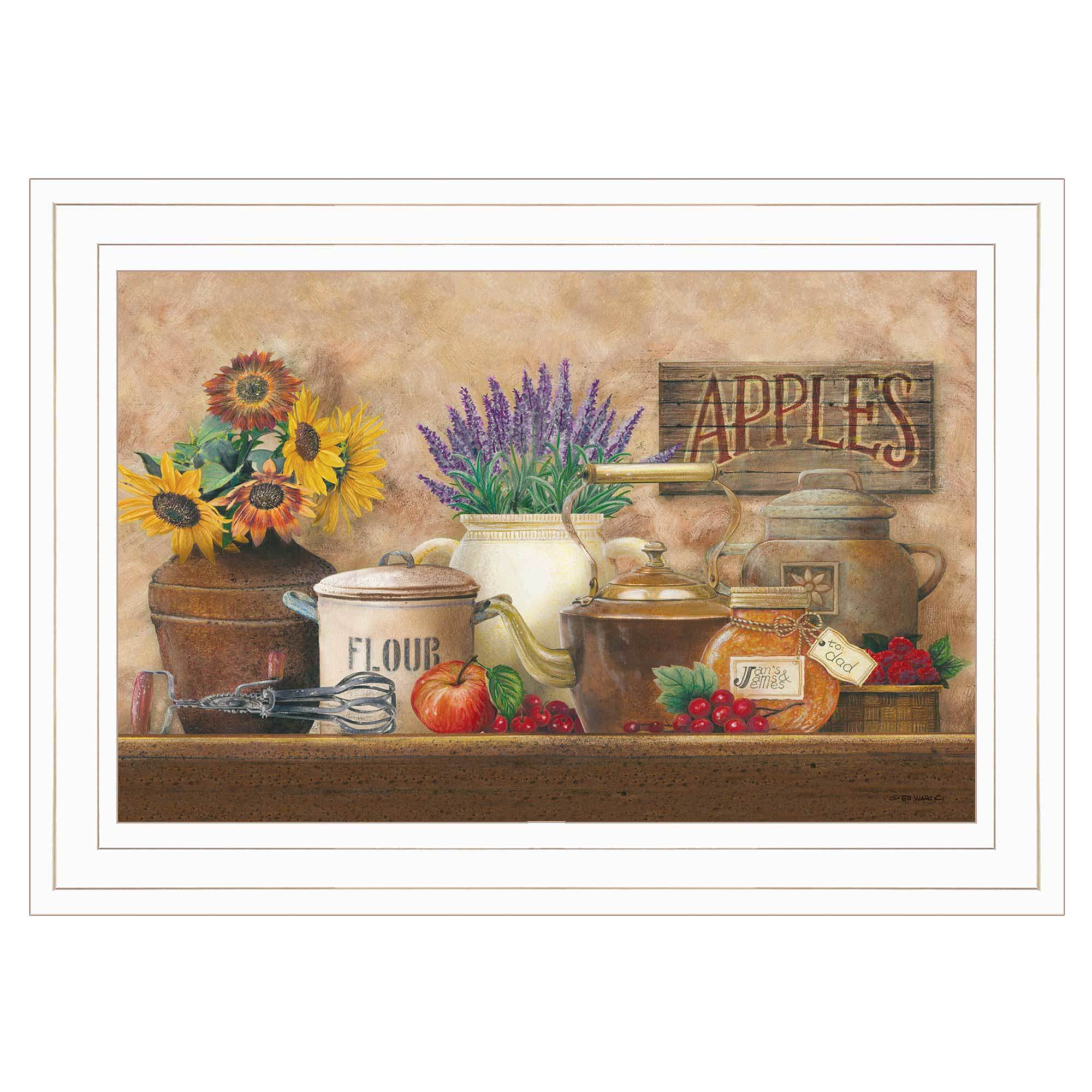 "Antique Kitchen" By Ed Wargo, Ready to Hang Framed Print, White Frame