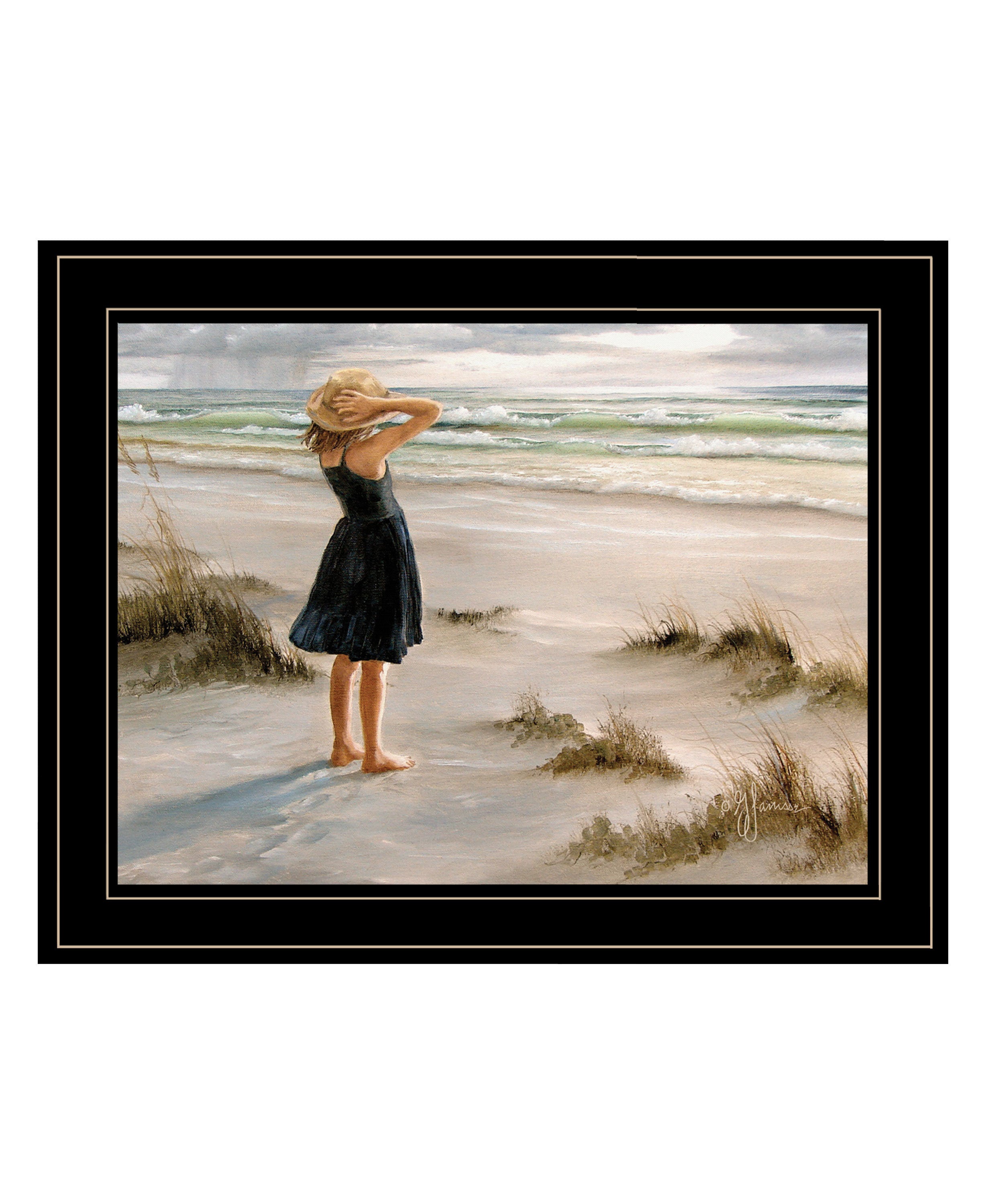 "Black Dress" by Georgia Janisse, Ready to Hang Framed Print, Black Frame