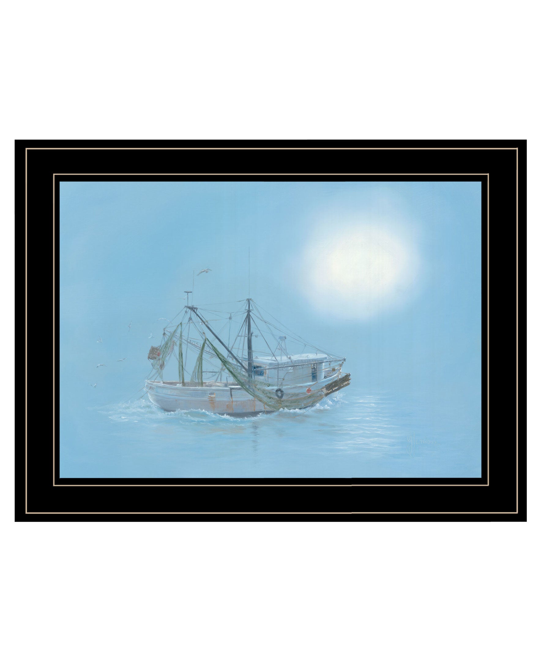 "Misty Morning" by Georgia Janisse, Ready to Hang Framed Print, Black Frame