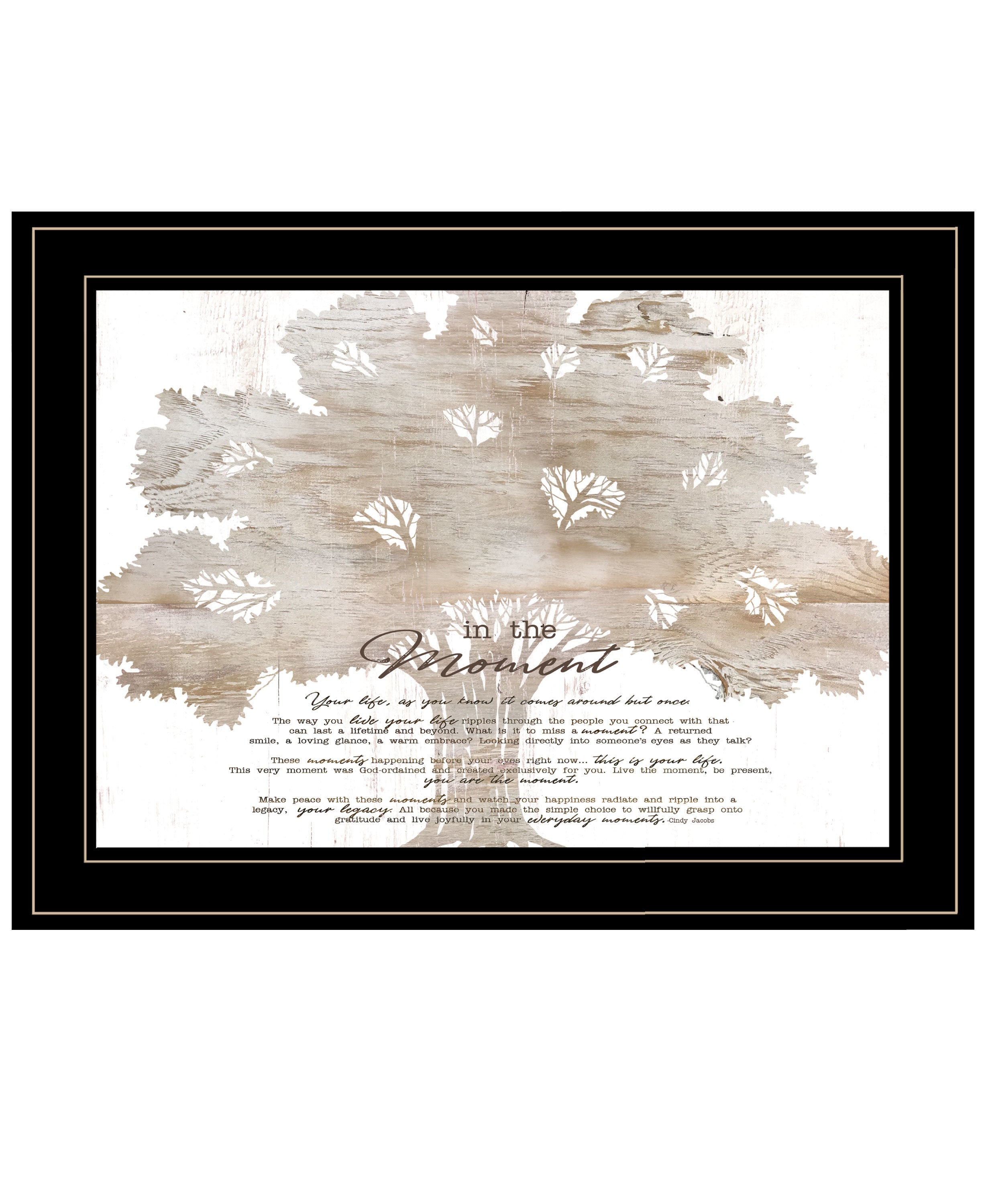 "In the Moment" by Cindy Jacobs, Ready to Hang Framed Print, Black Frame