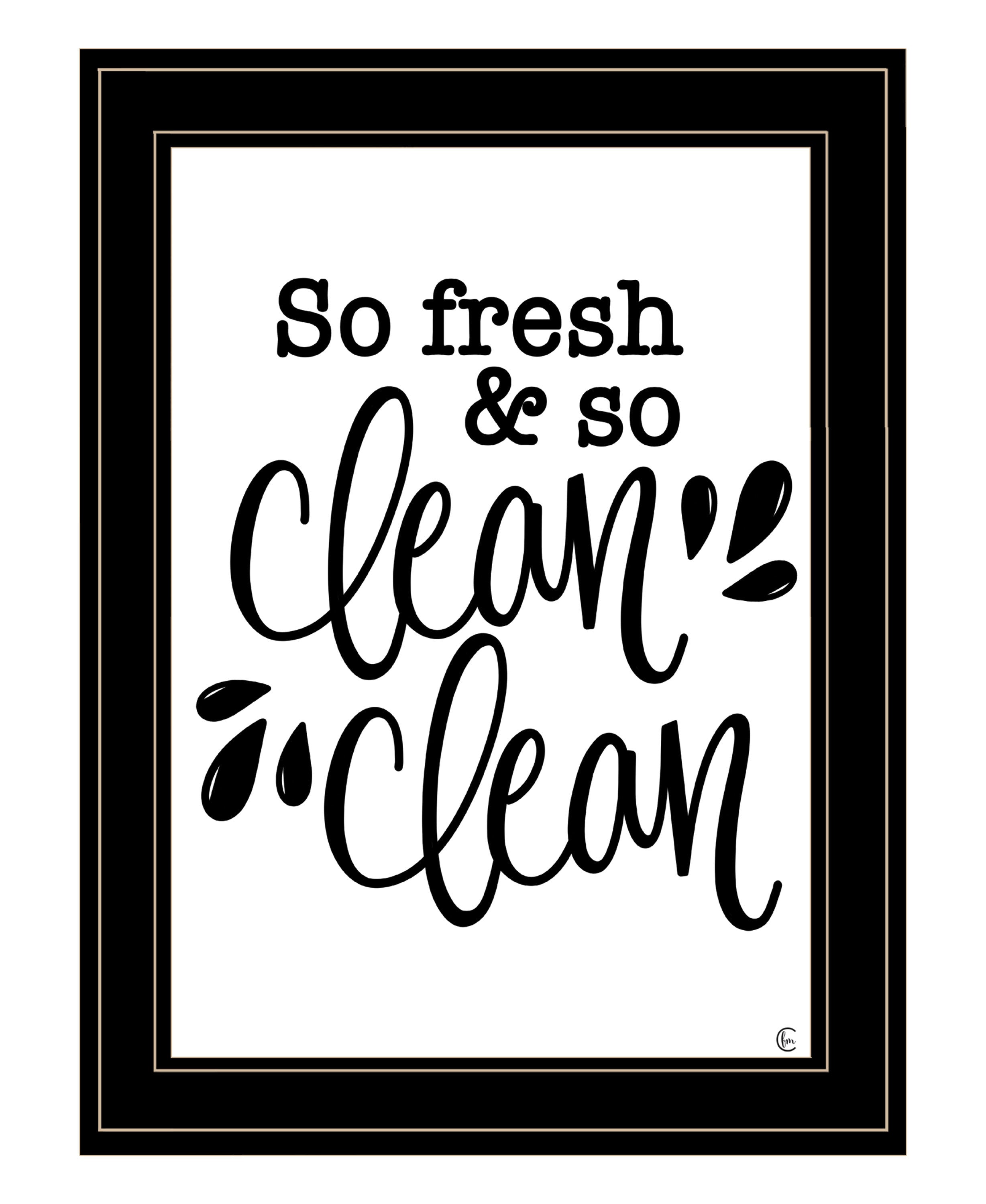 "So Clean Clean" by Fearfully Made Creations, Ready to Hang Framed Print, Black Frame