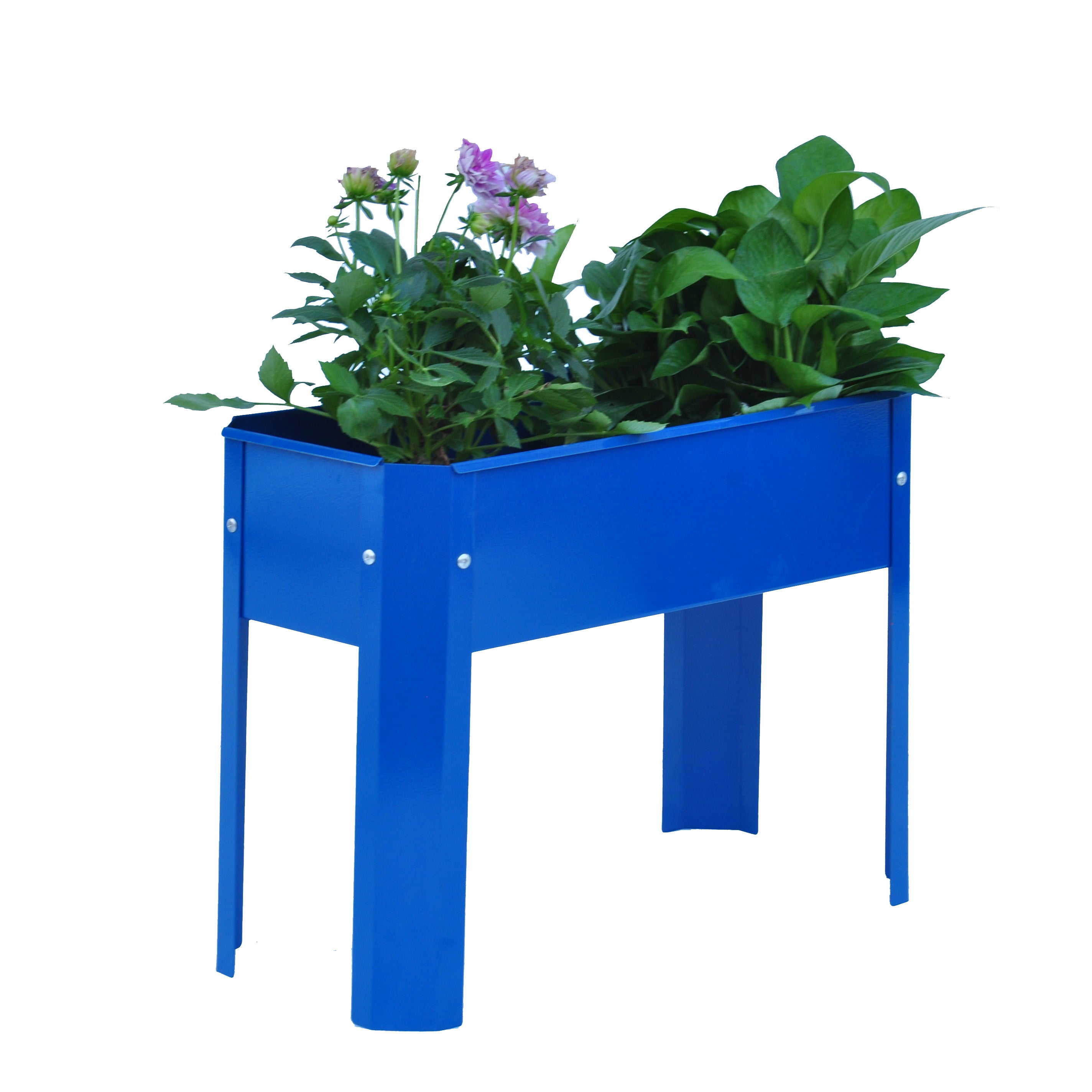 Elevated garden bed, metal elevated outdoor flowerpot box, suitable for backyard and terrace, large flowerpot, suitable for vegetable and flower