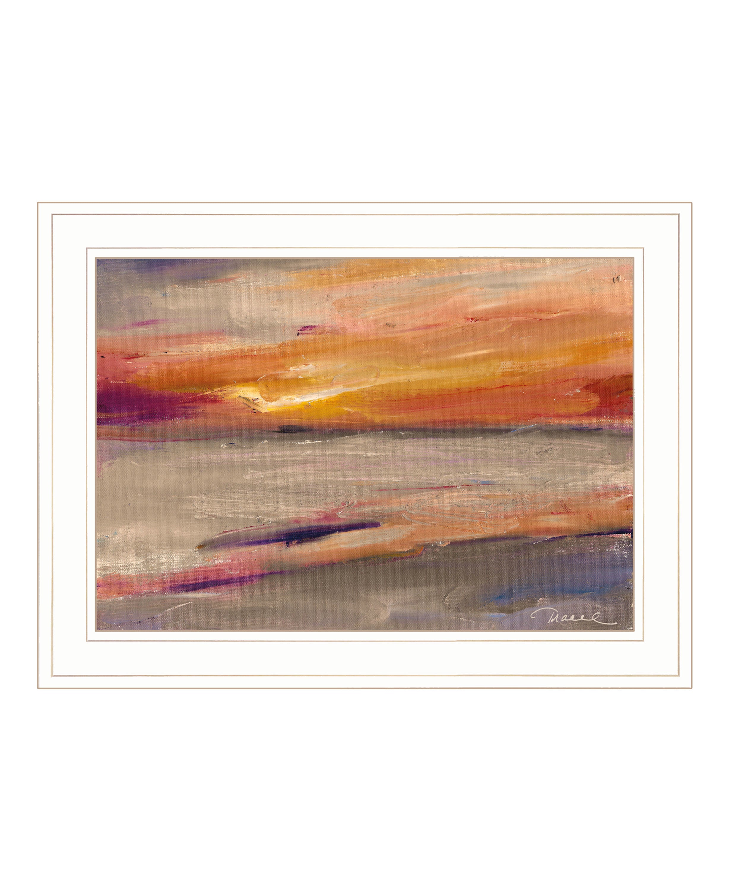 "Western Sky" by Tracy Owen-Cullimore, Ready to Hang Framed Print, White Frame