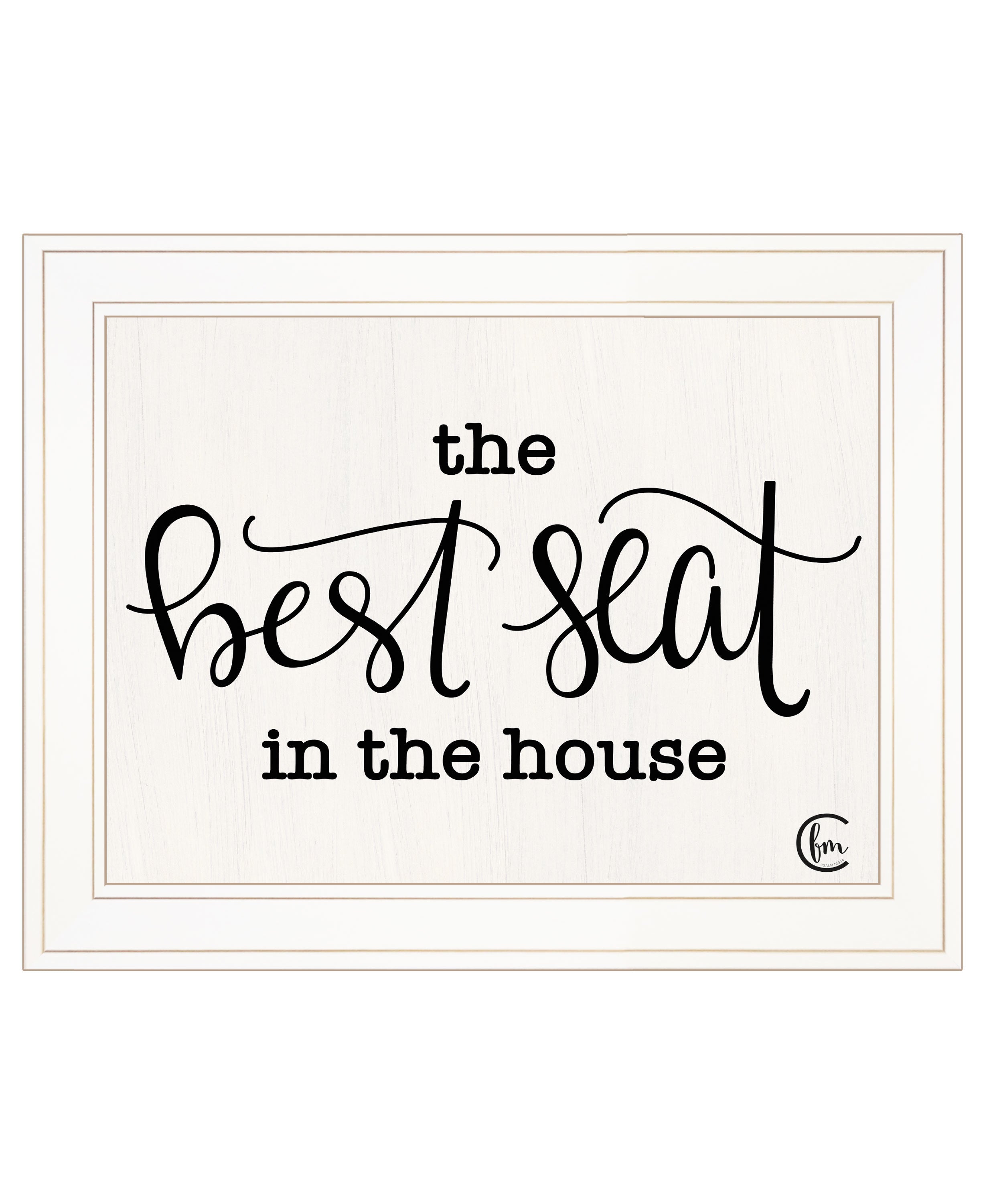 "The Best Seat in the House" by Fearfully Made Creations, Ready to Hang Framed Print, White Frame