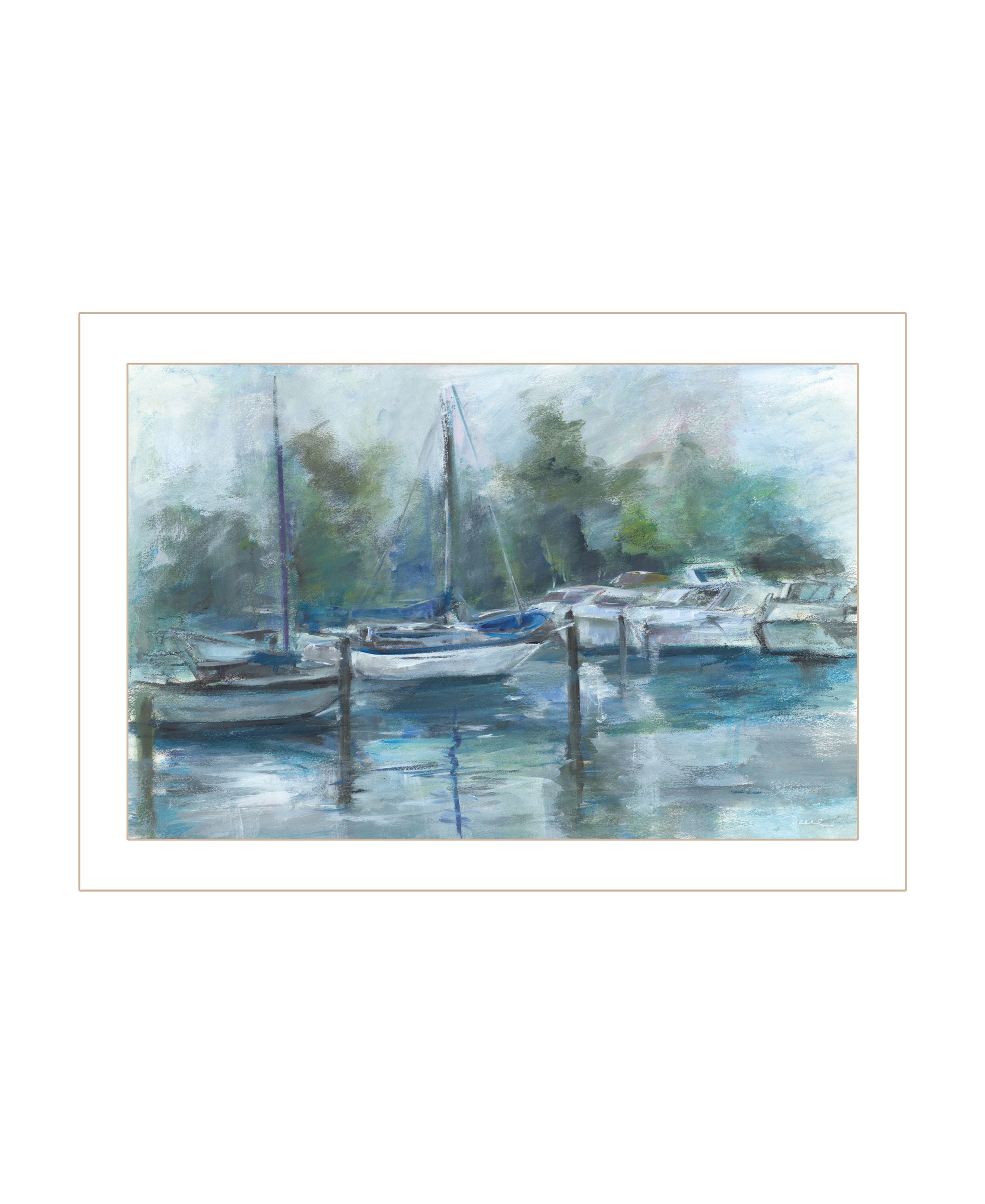 "Lagoon" by Tracy Owen-Cullimore, Ready to Hang Framed Print, White Frame