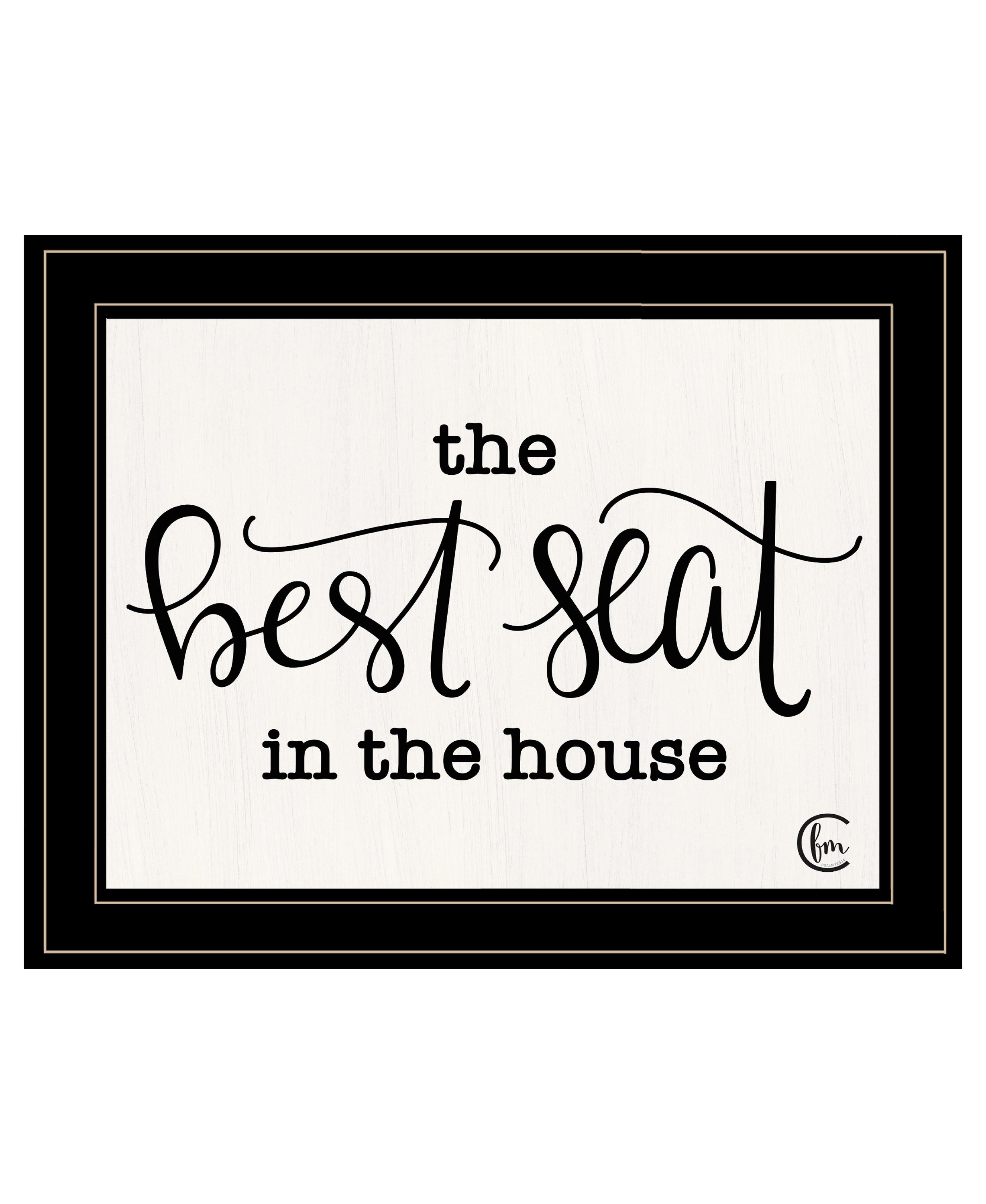 "The Best Seat in the House" by Fearfully Made Creations, Ready to Hang Framed Print, Black Frame