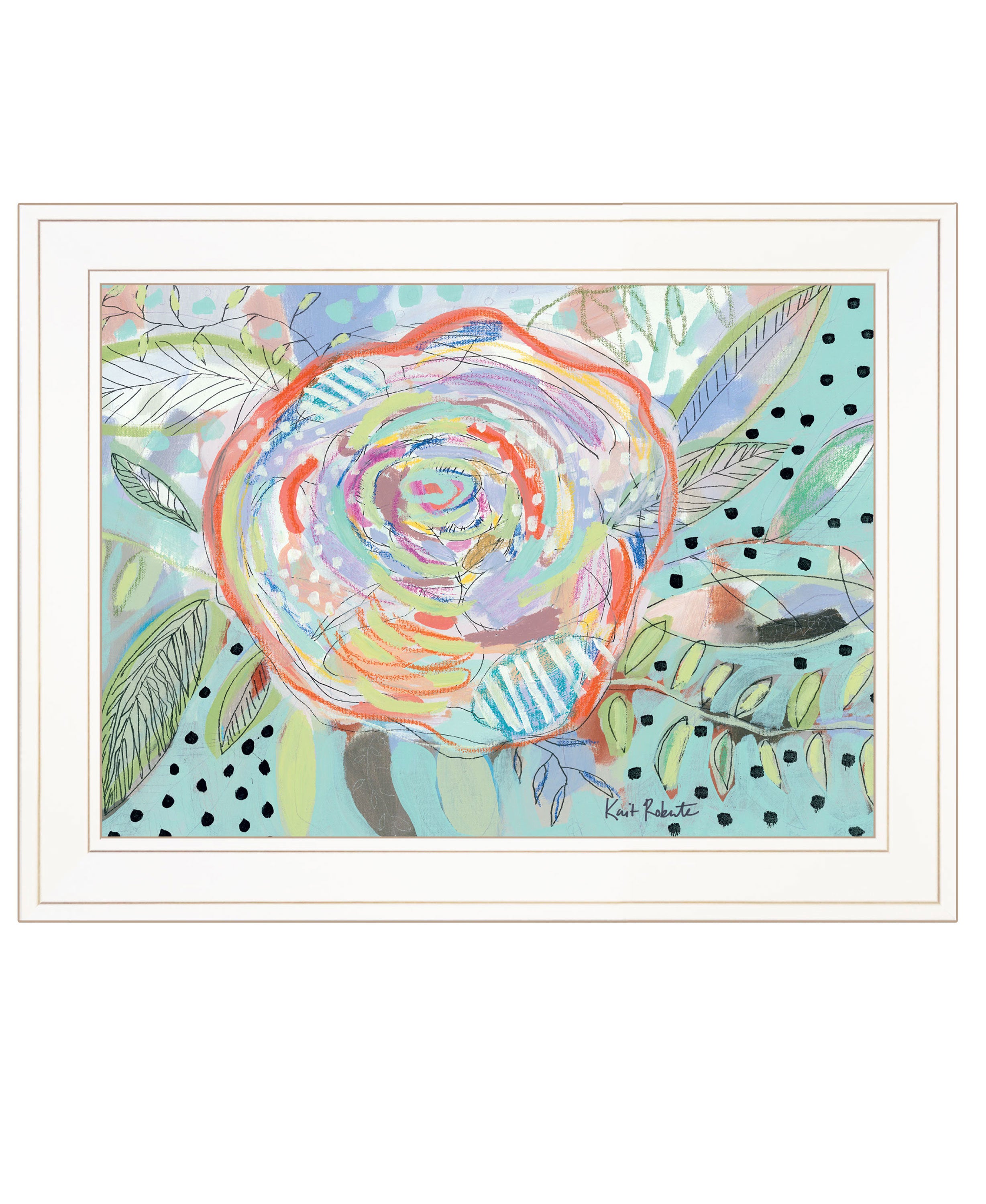 "Bloom for Yourself" by Kait Roberts, Ready to Hang Framed Print, White Frame