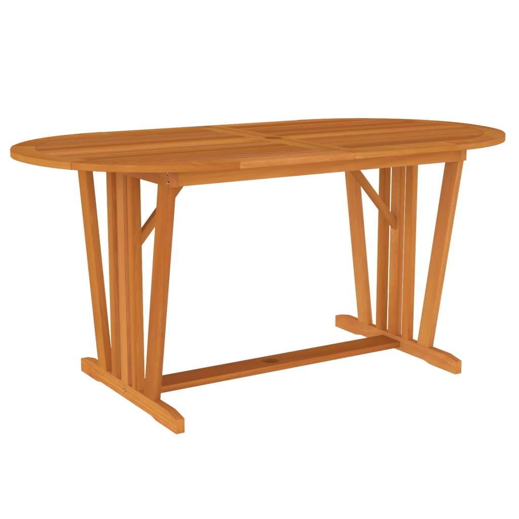 Patio Table 63"x33.5"x29.5" Solid Wood Eucalyptus