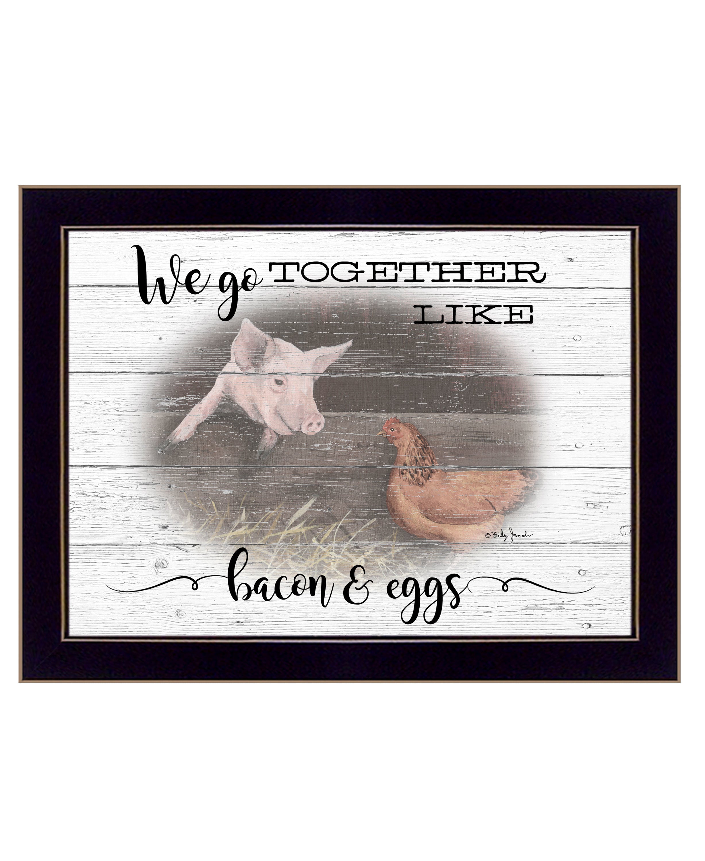 "We Go Together" by Artisan Billy Jacobs, Ready to Hang Framed Print, Black Frame