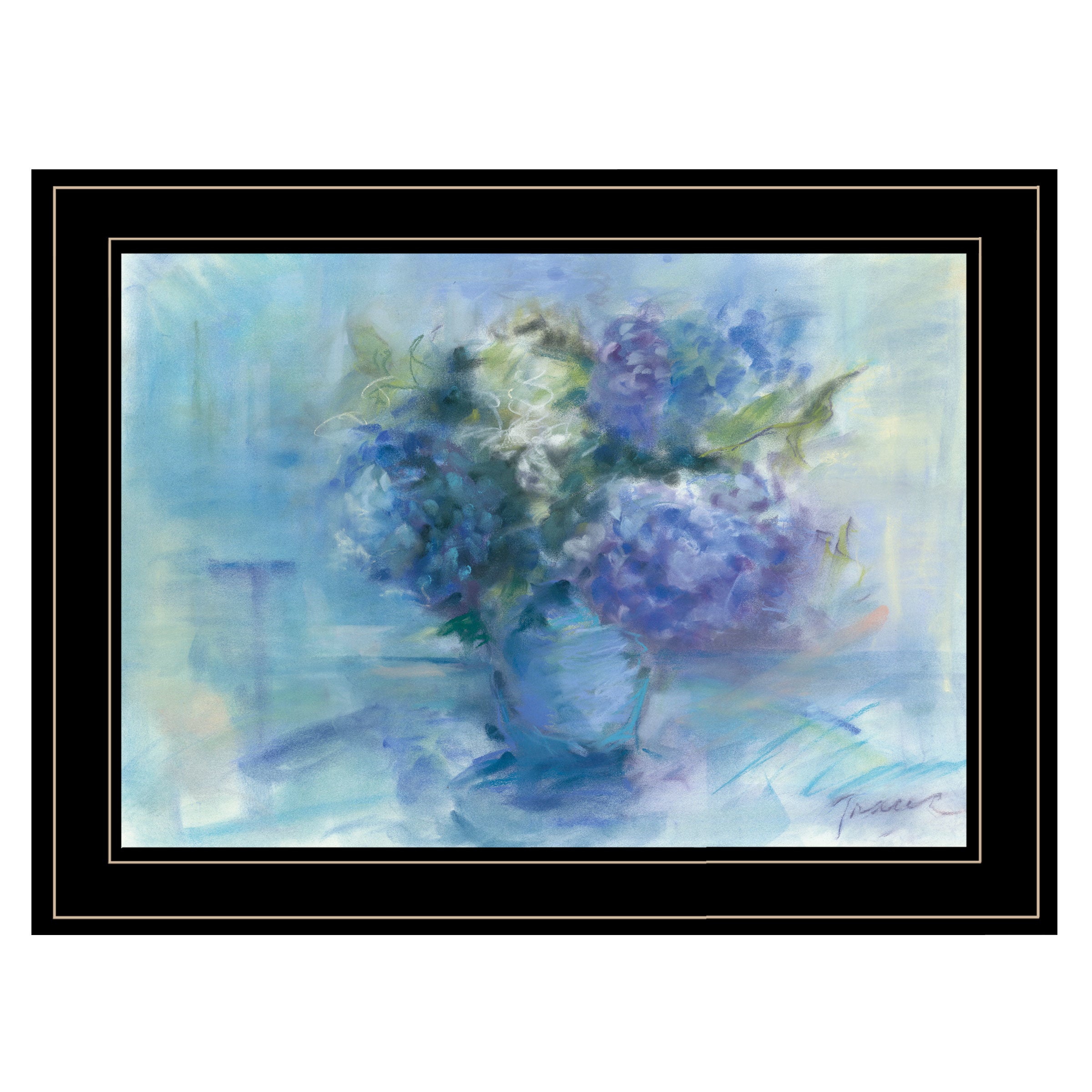 "Bouquet" By Tracy Owen, Ready to Hang Framed Print, Black Frame