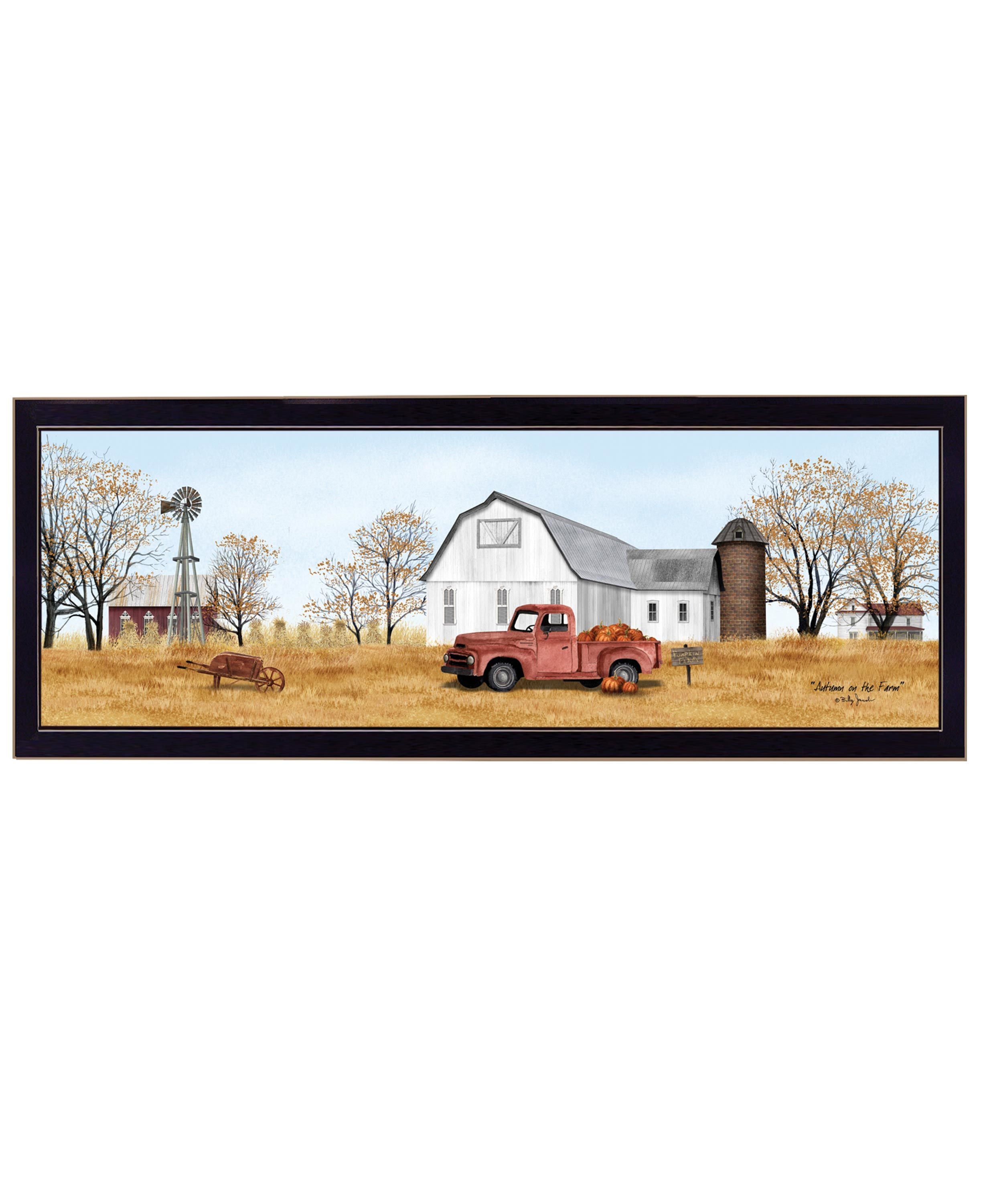 "Autumn on the Farm" by Billy Jacobs, Ready to Hang Framed Print, Black Frame