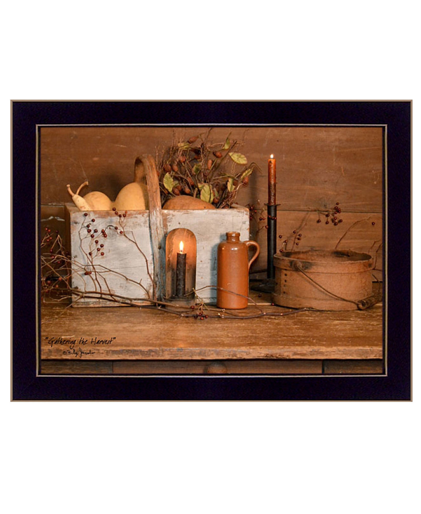 "Gathering The Harvest" by Billy Jacobs, Ready to Hang Framed Print, Black Frame