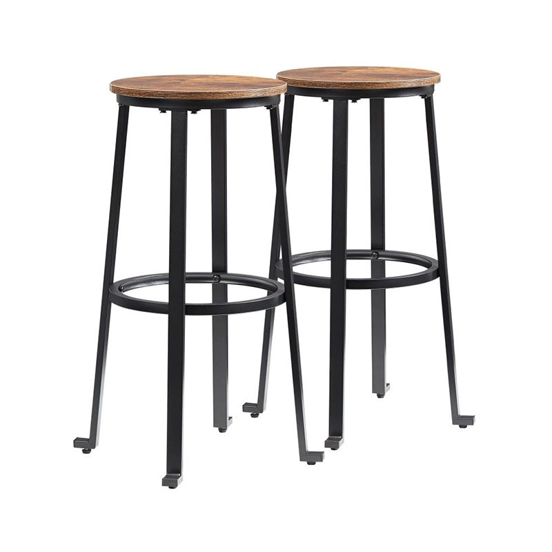 Simple Industrial Style Rustic Bar Counter Stools 2Pcs