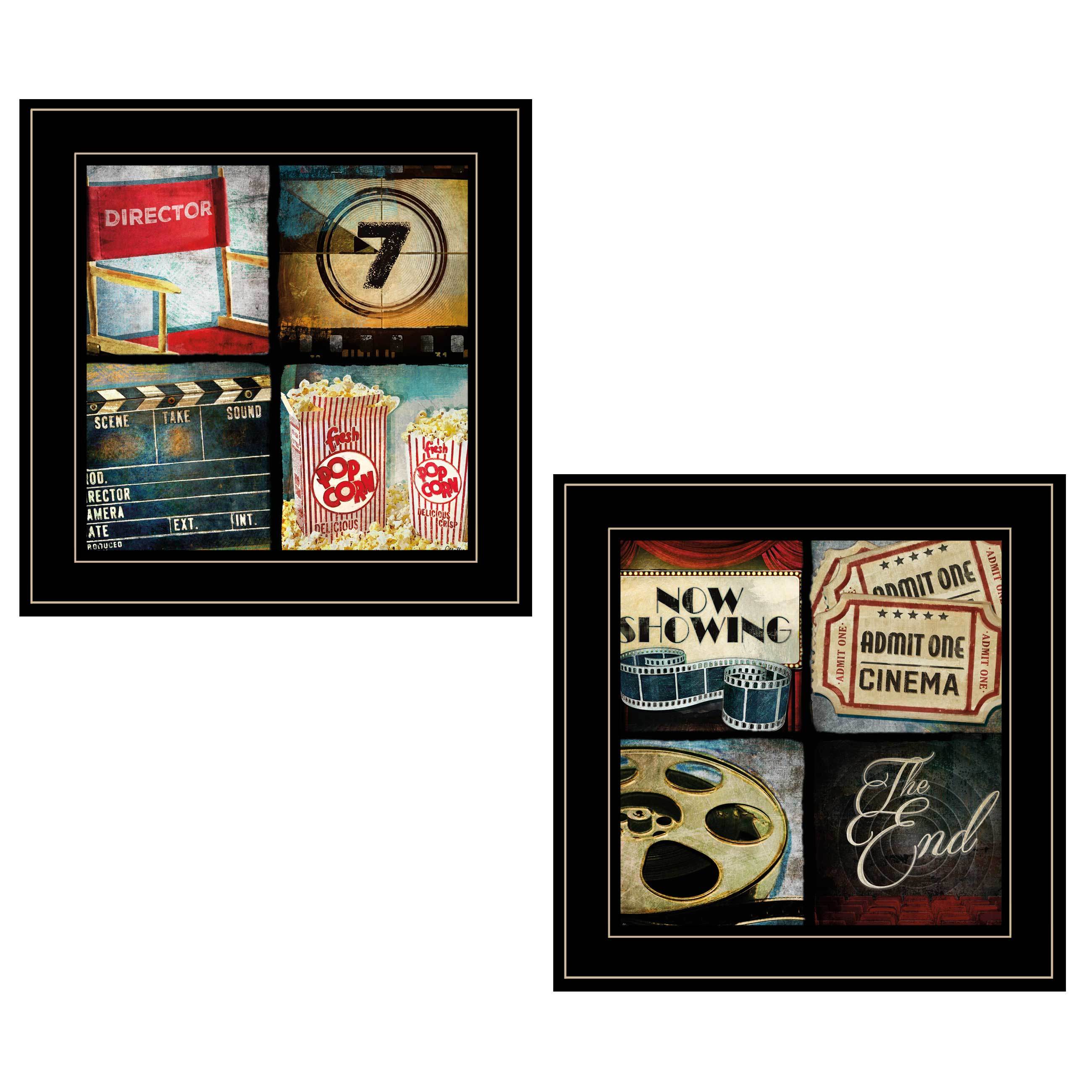 "At The Movies" 2-Piece Vignette By Mollie B, Black Frame