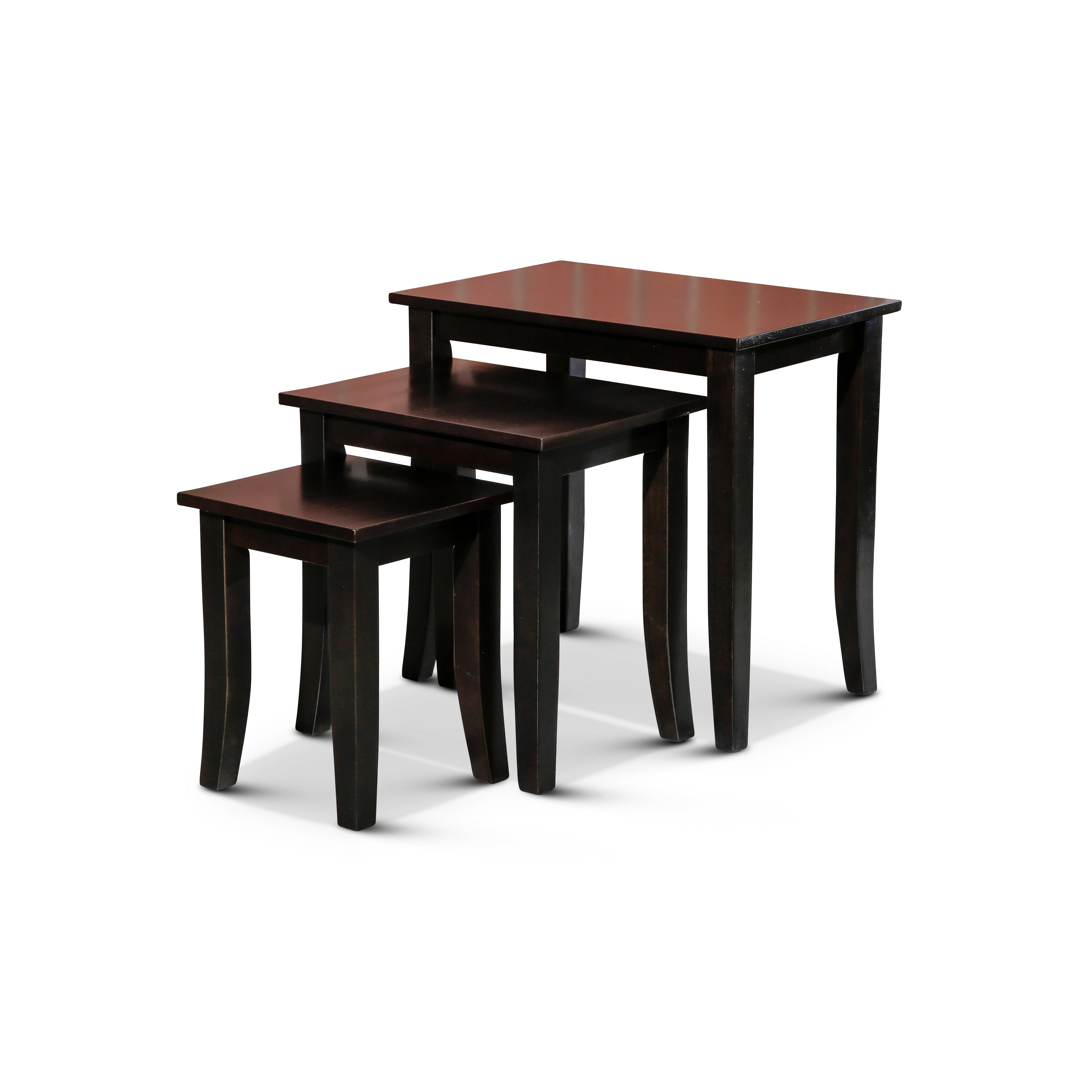 3-Piece Nesting Table Set, Espresso