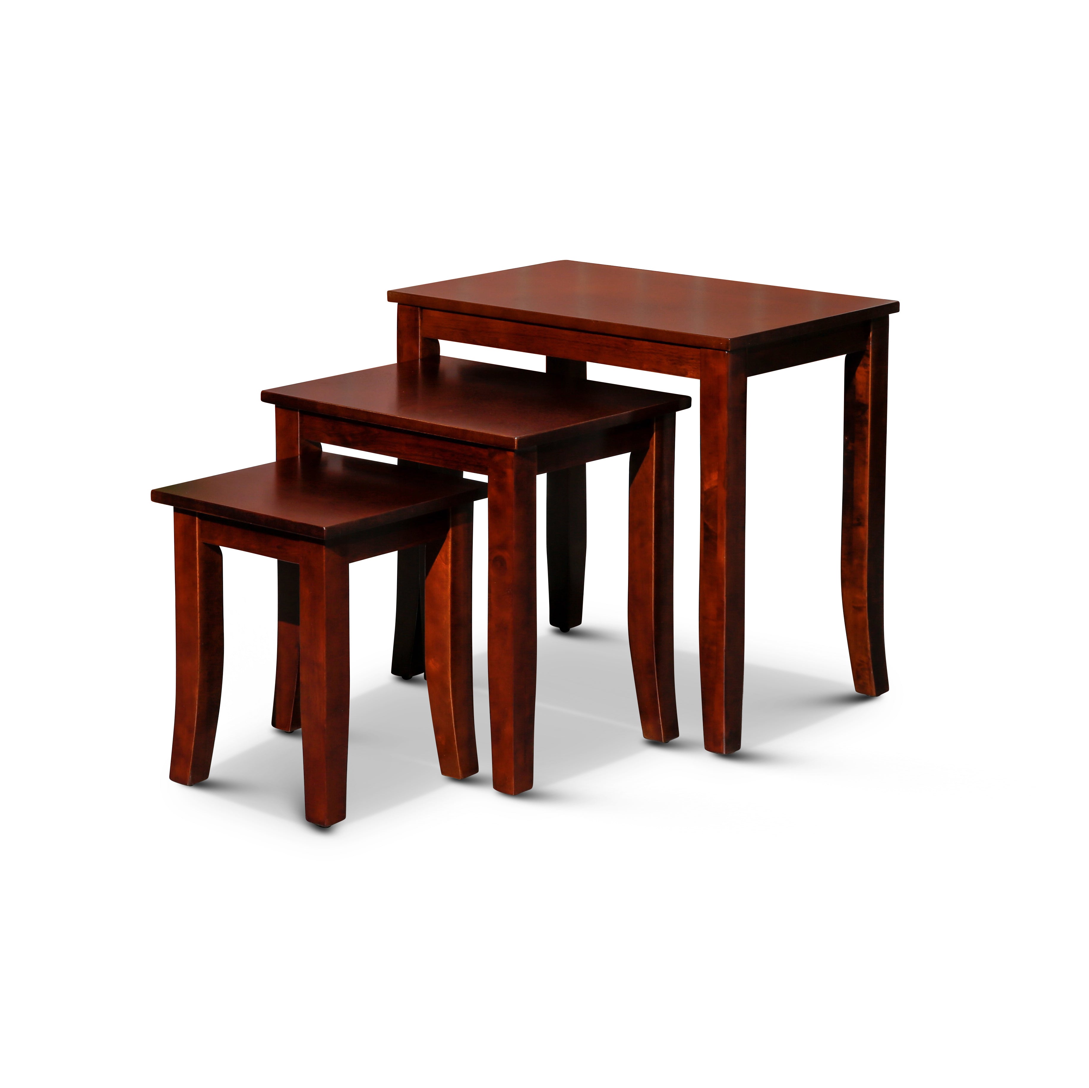 3-Piece Nesting Table Set, Cherry