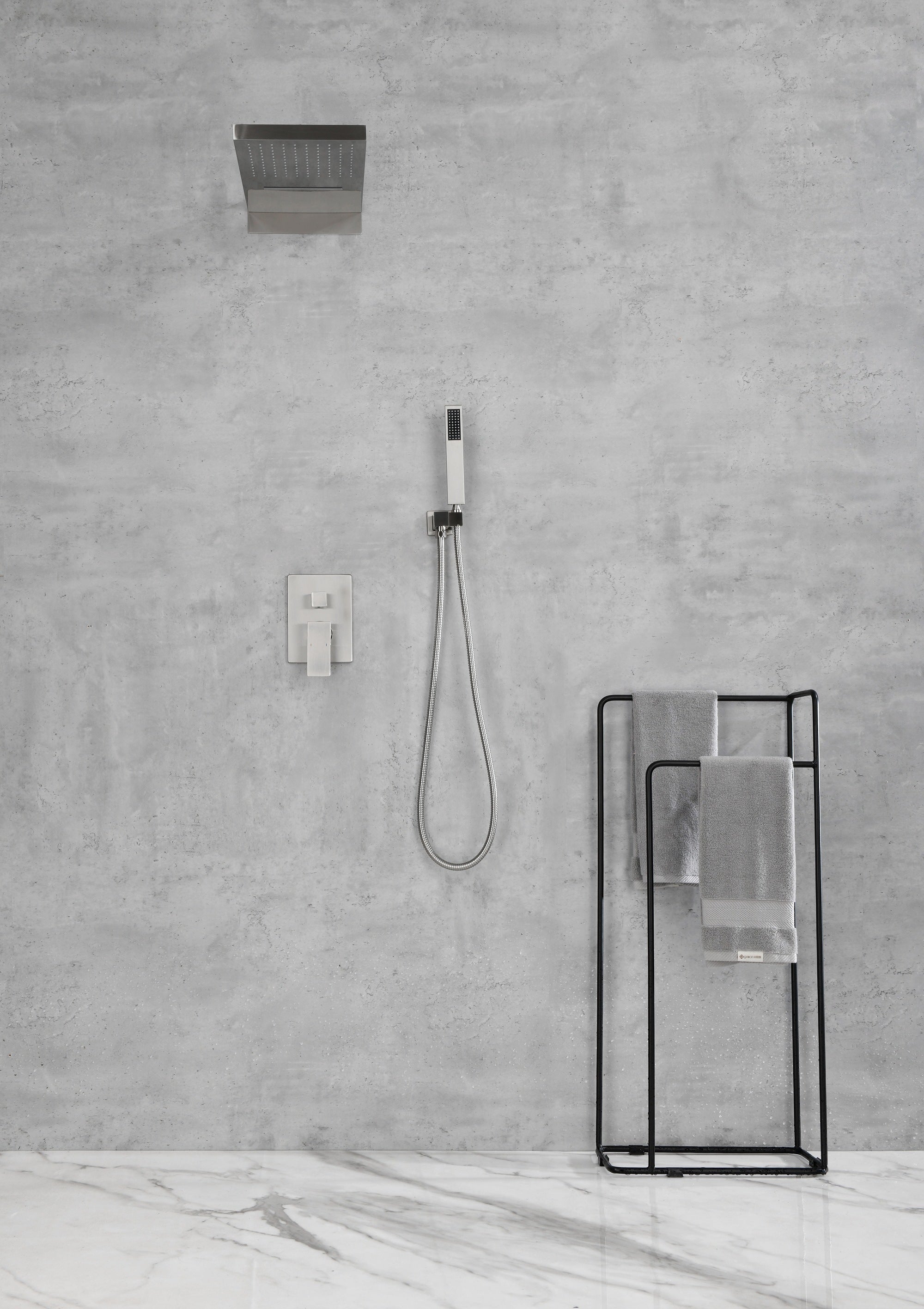 Shower System,Waterfall Rainfall Shower Head with Handheld, Shower Faucet Set for Bathroom Wall Mounted