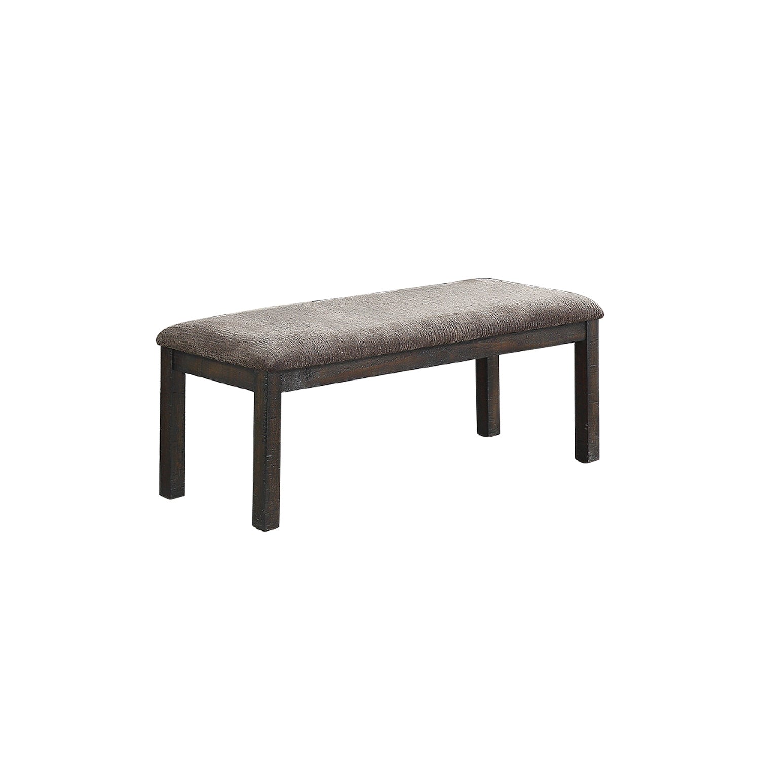 Fabric Upholstery Dining Bench, Dark Grey