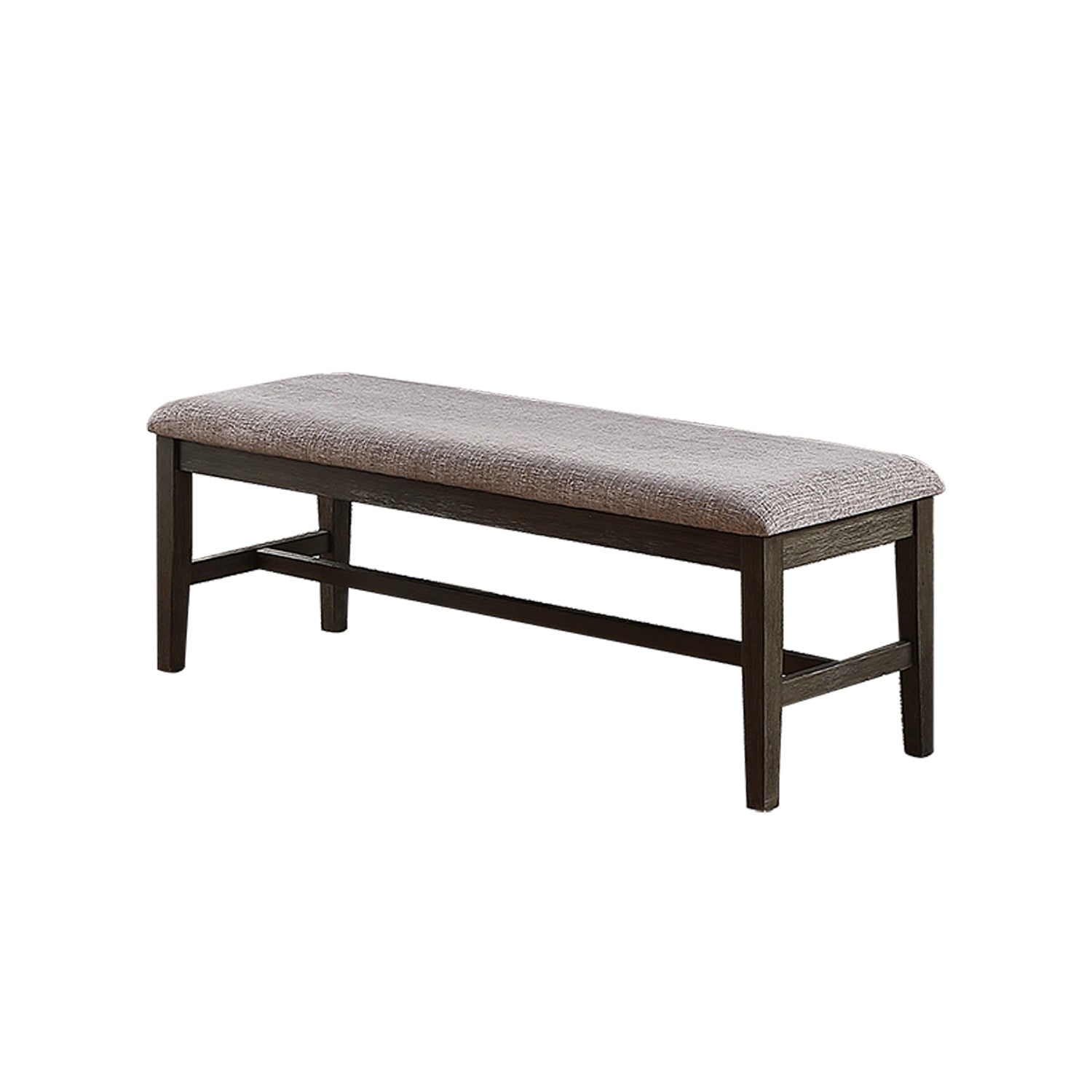 Dining Bench With Upholstered Cushion,Grey