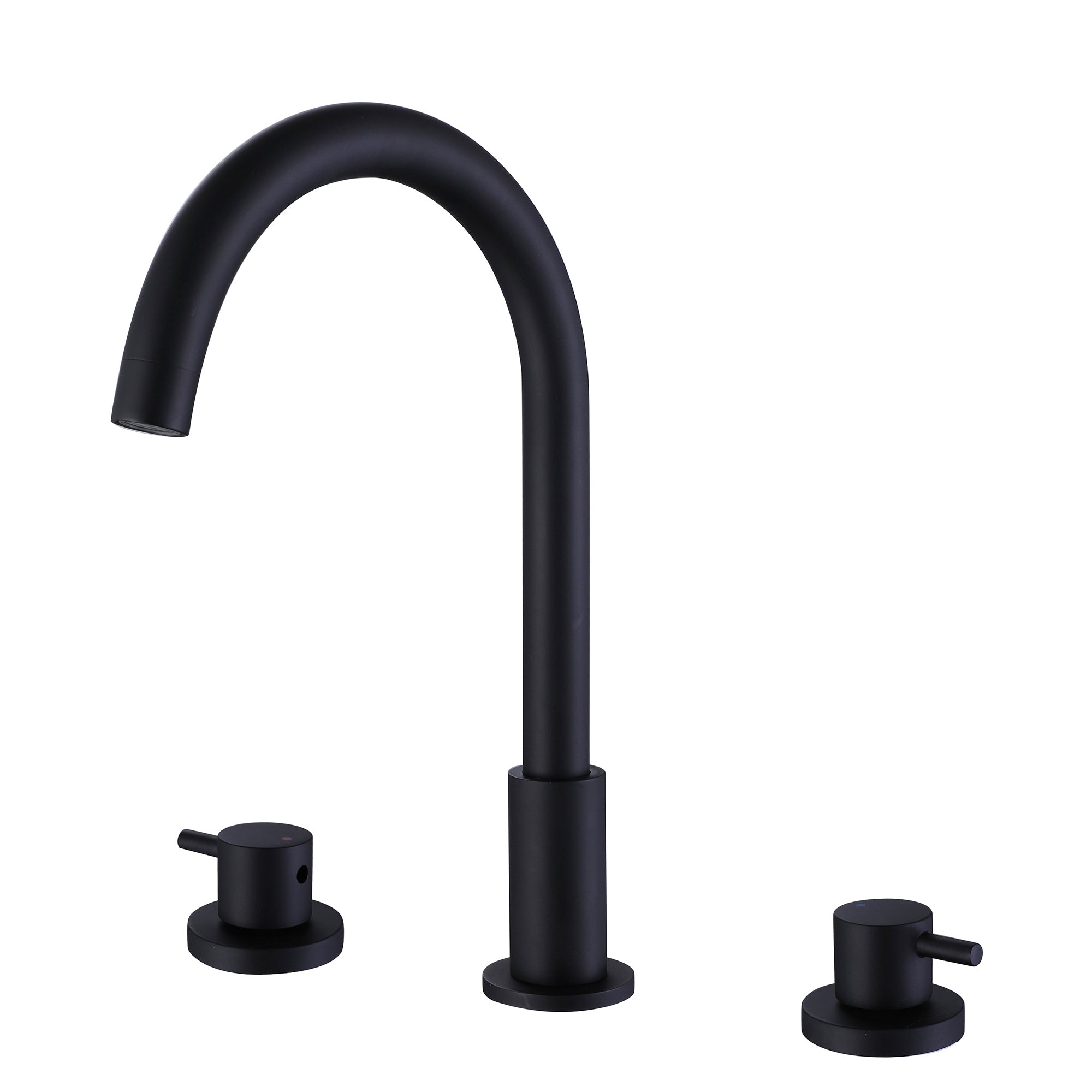 Matte Black Widespread Bathroom Vanity Sink Faucet