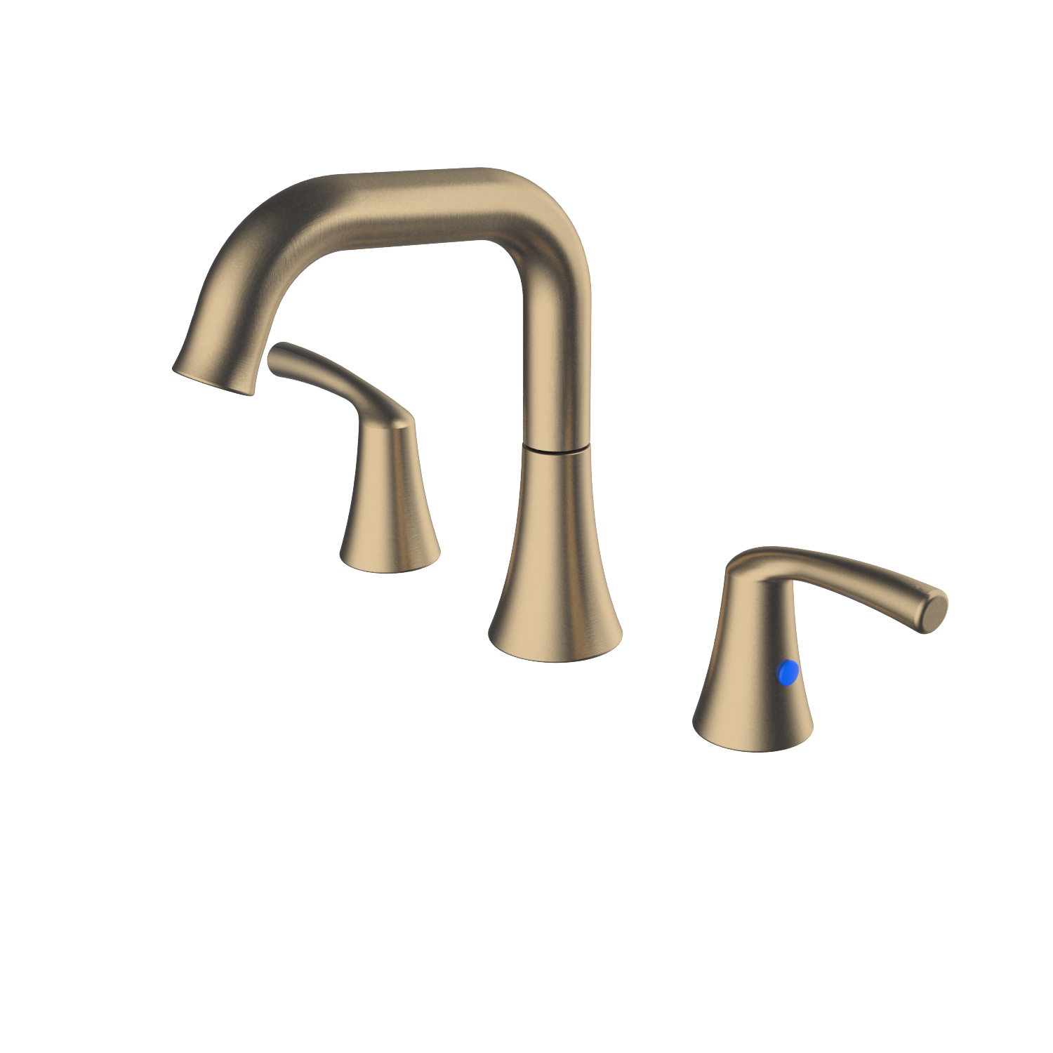 Bathroom Faucet 3 Hole - Bathroom Sink Faucet 2-Handle 3-Hole, Brushed Gold Widespread 8 Inch Bathroom Faucet with Pop Up Drain Assembly, Lavatory Bathroom Vanity Sink Faucet, 100% Lead-free