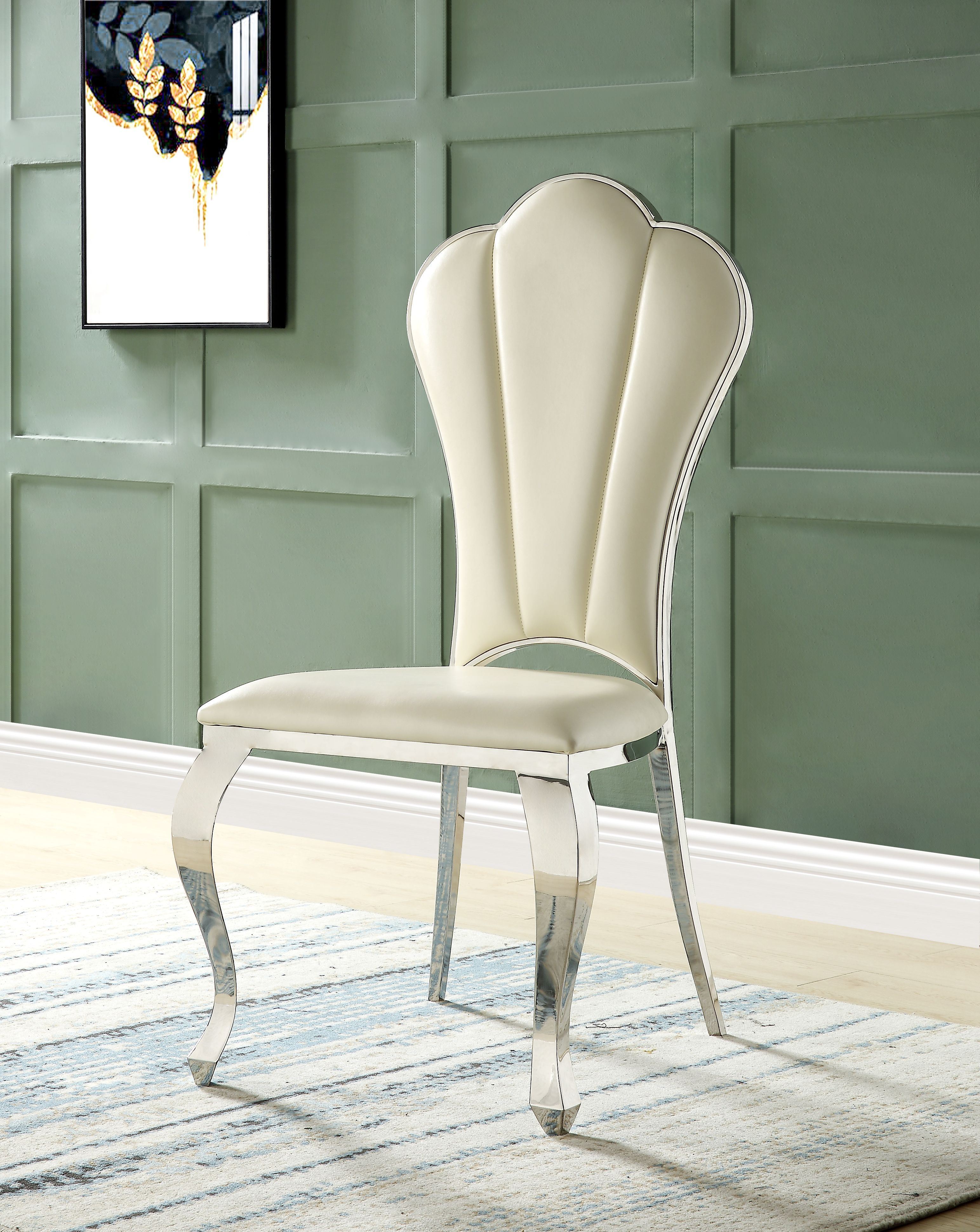 ACME Cyrene Side Chair (Set-2) in Beige DN00926