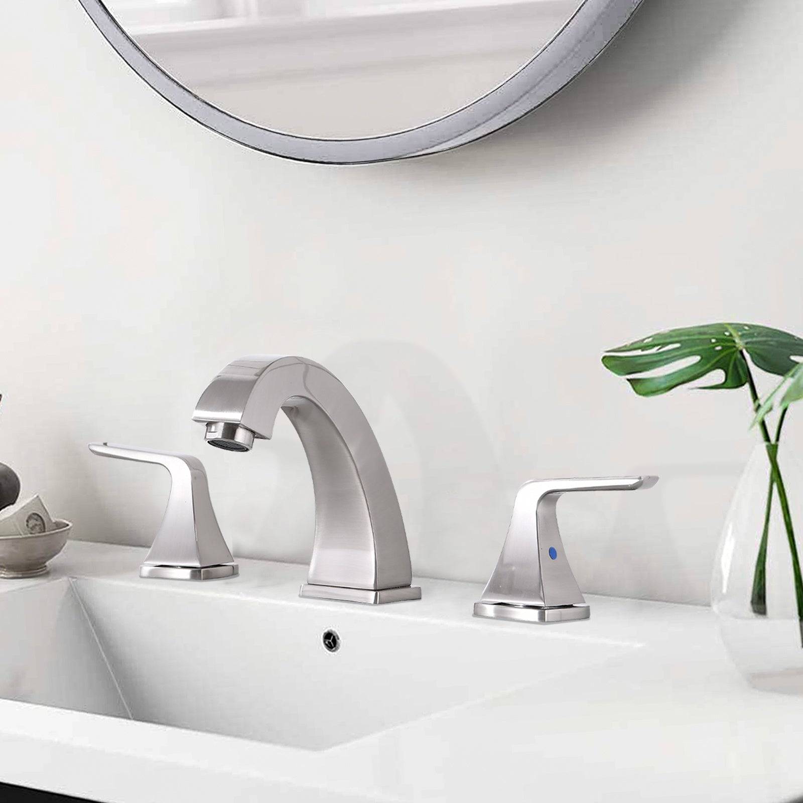 Widespread 2 Handles Bathroom Faucet with Pop Up Sink Drain