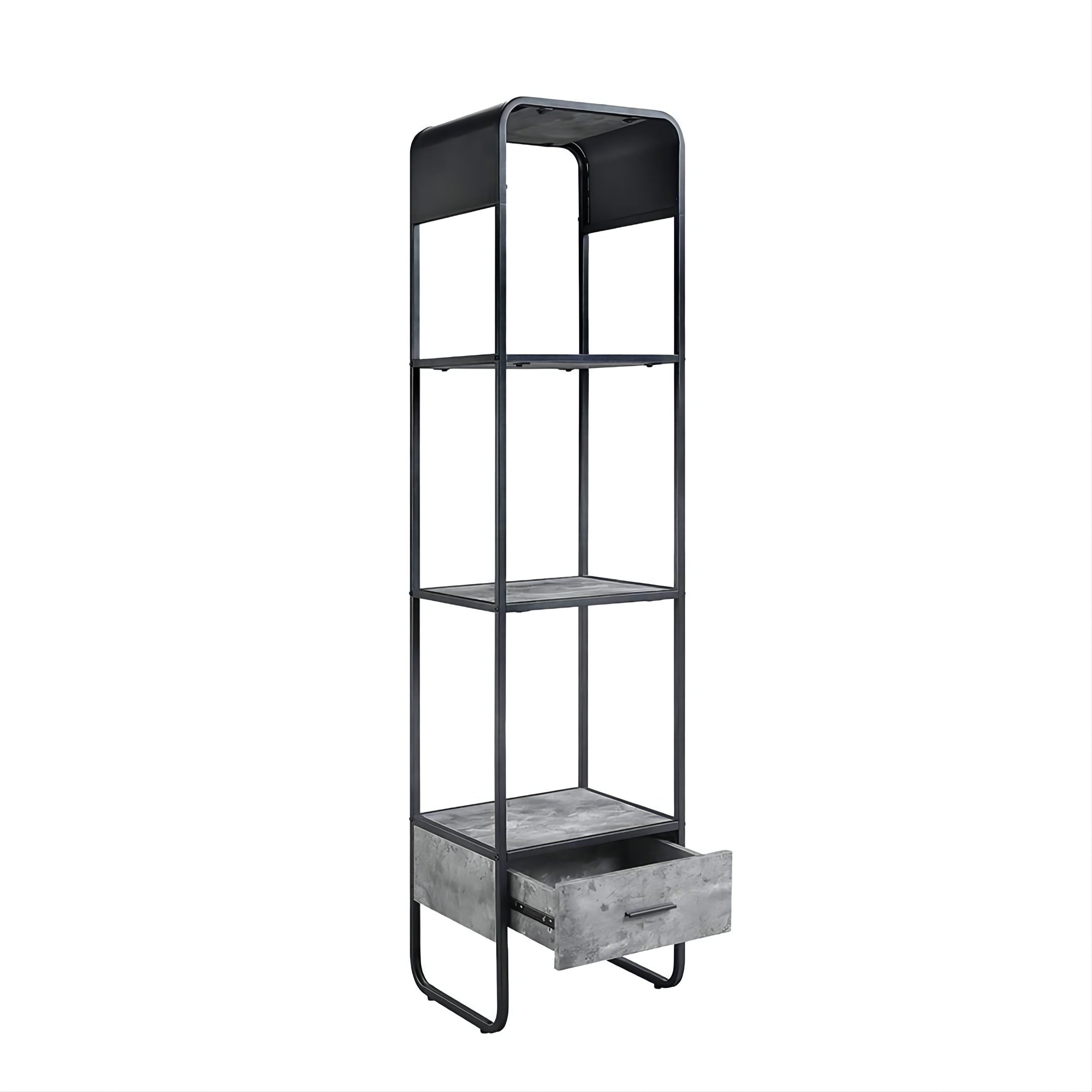 ACME Raziela Side Pier, Concrete Gray & Black Finish LV01144