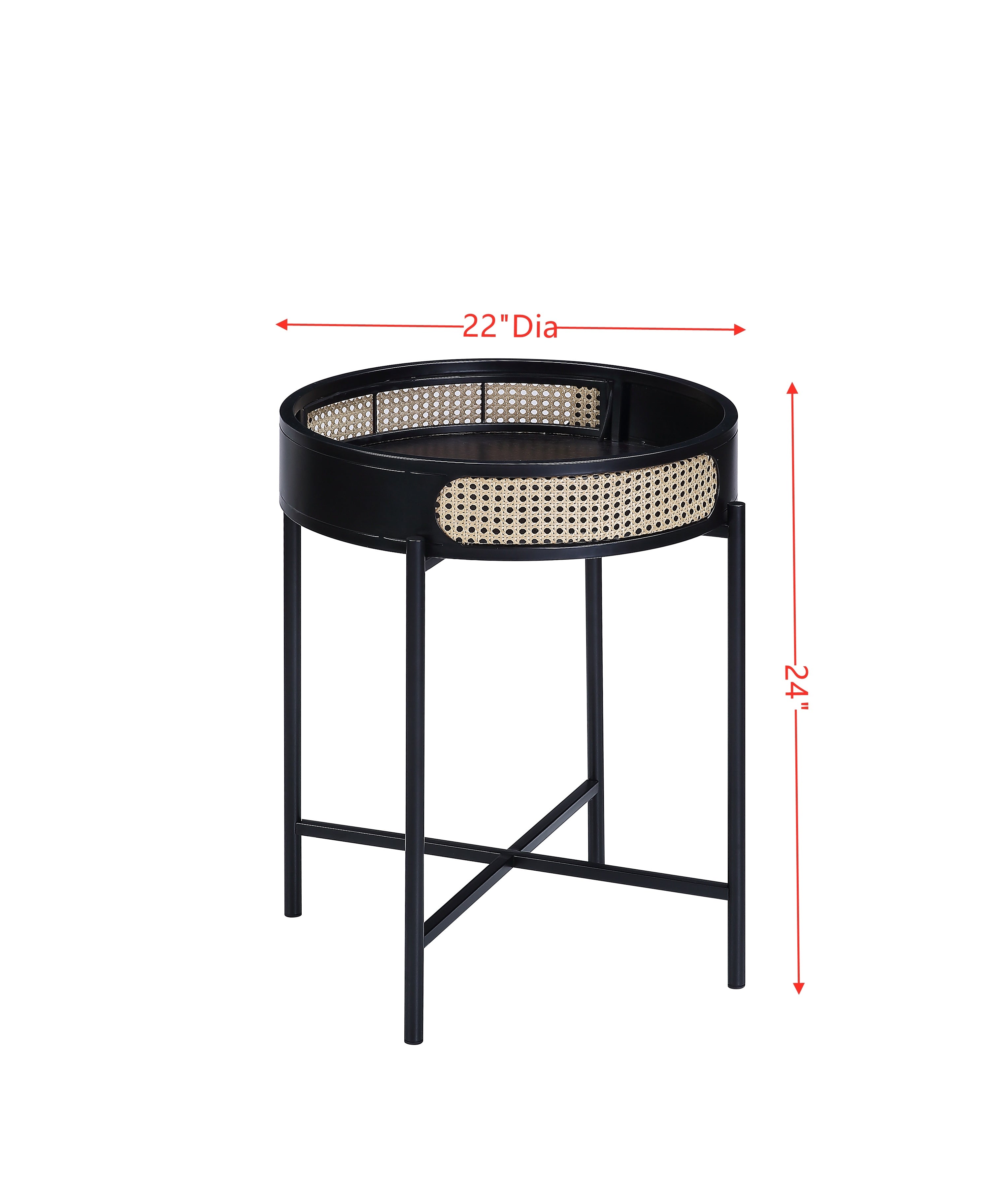 ACME Colson End Table, Black Finish LV01077