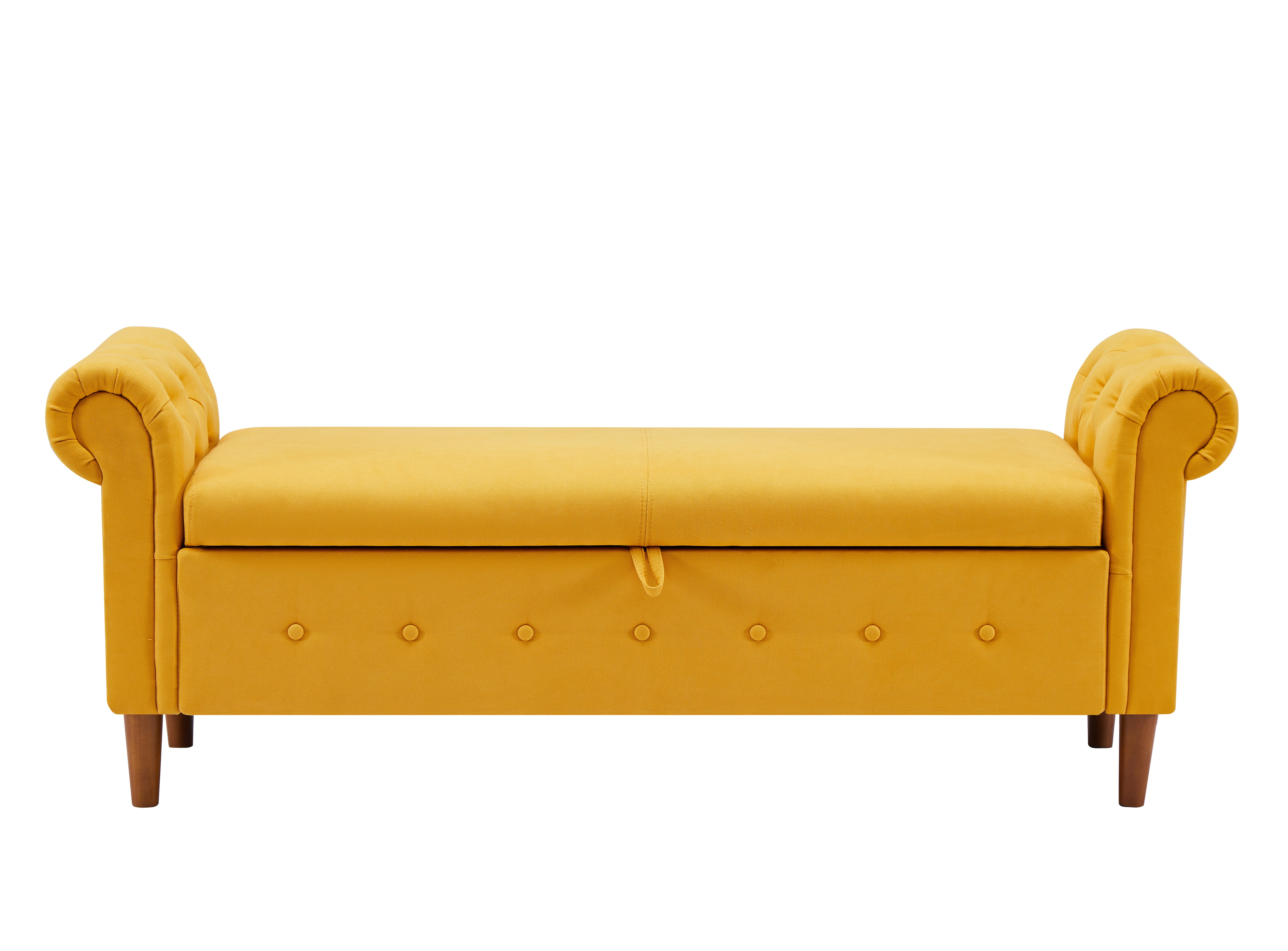 Yellow Multifunctional Storage Rectangular Sofa Stool