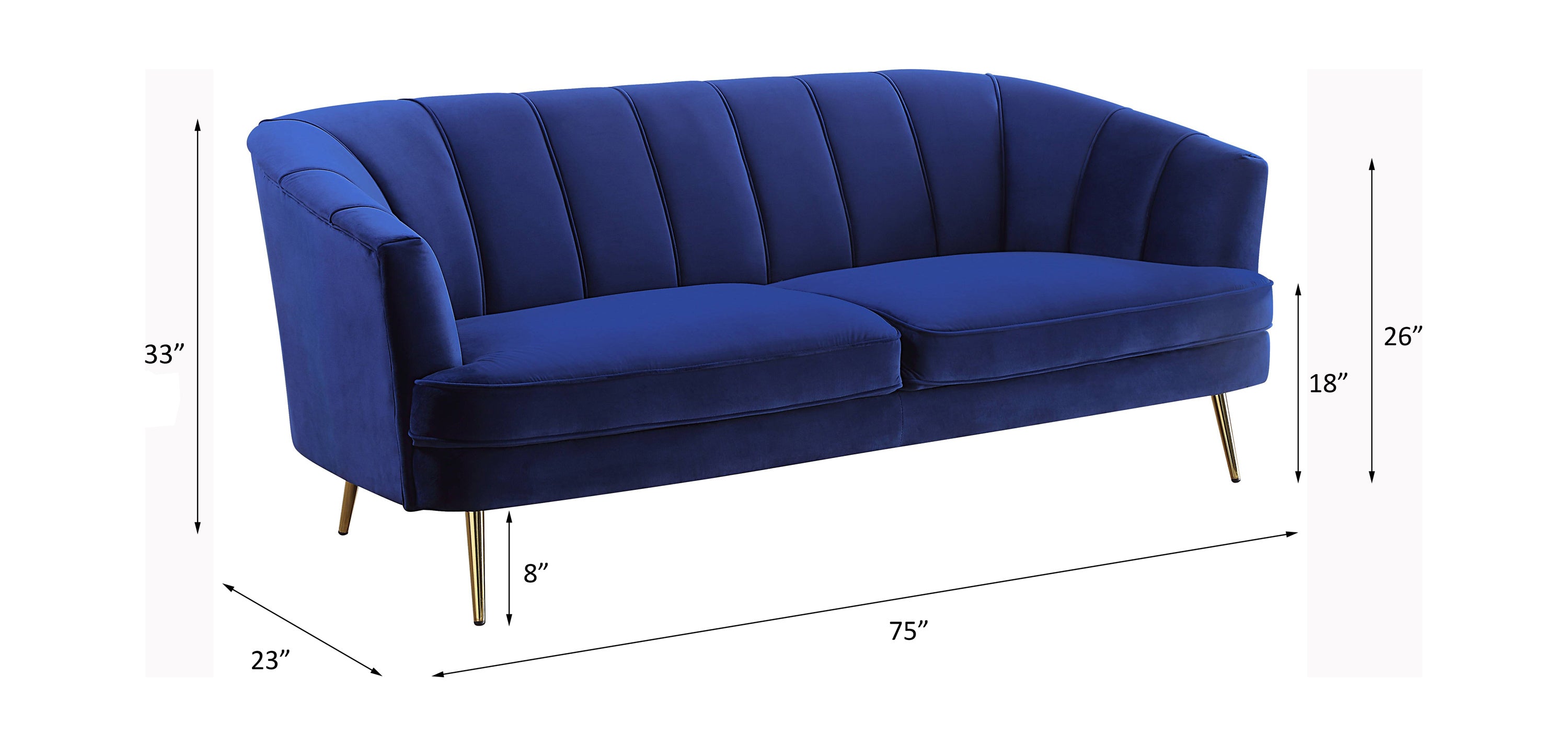 ACME Eivor Sofa, Blue Velvet LV00210