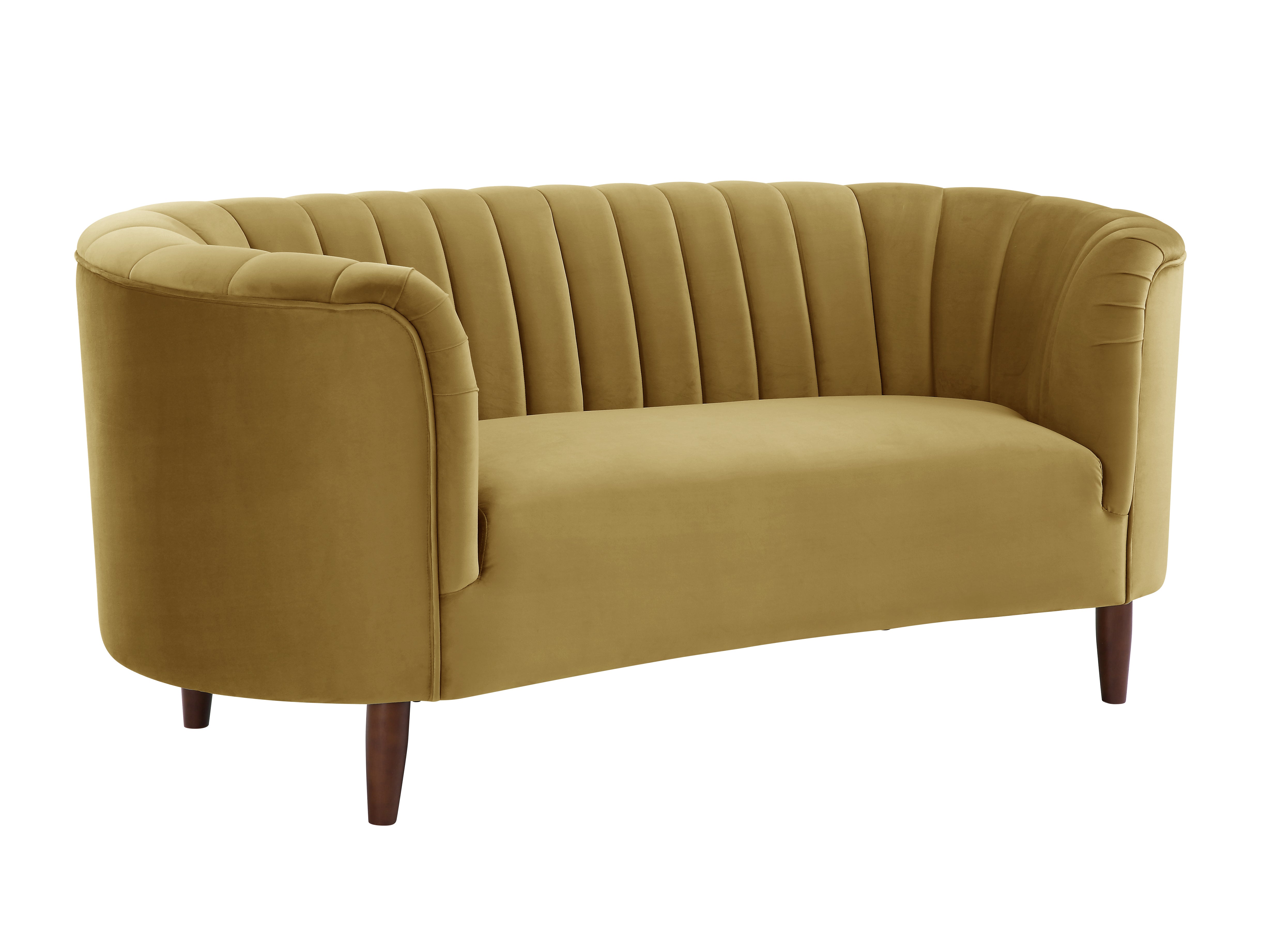 ACME Millephri Loveseat in Olive Yellow Velvet LV00164