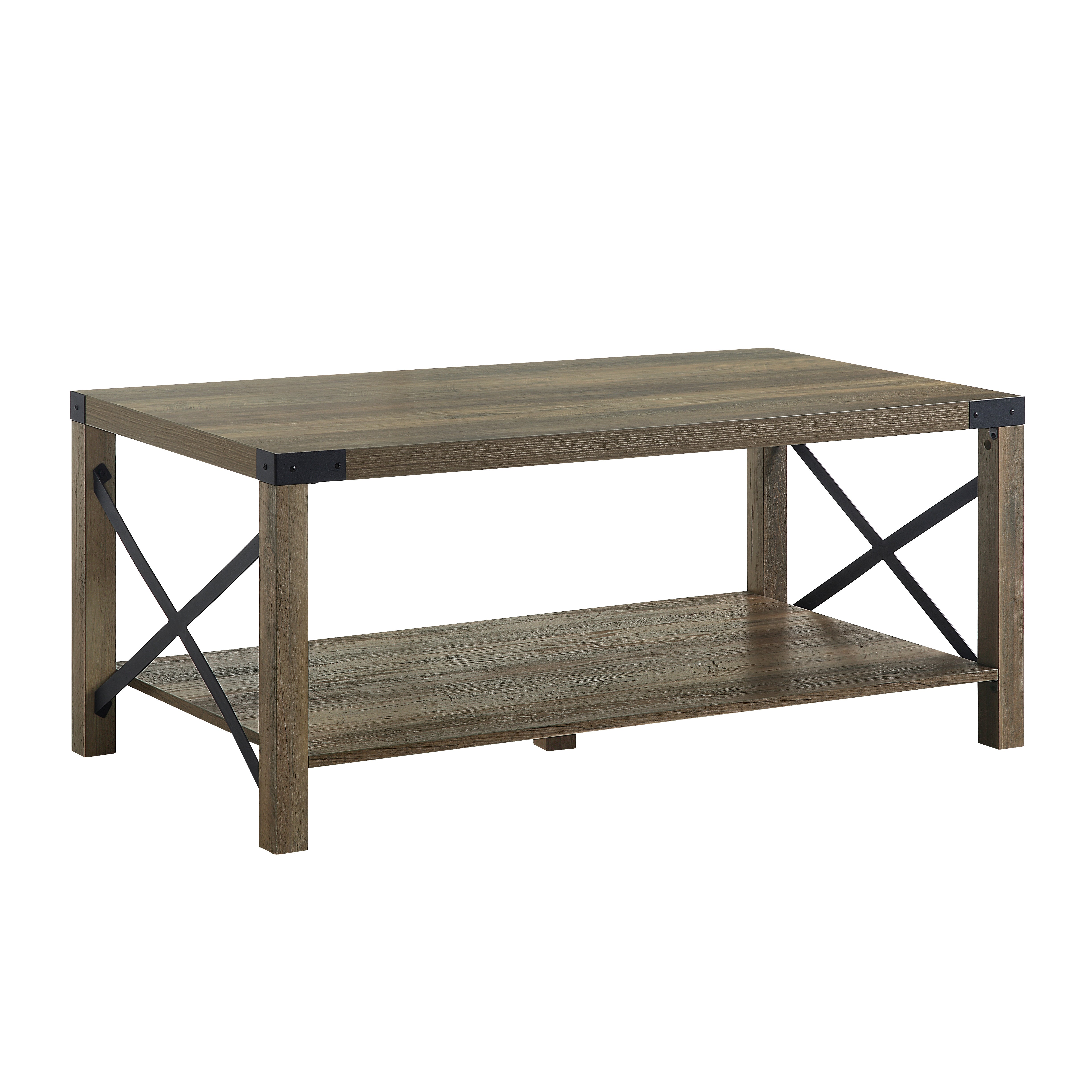 ACME Abiram Coffee Table in Rustic Oak Finish LV01001