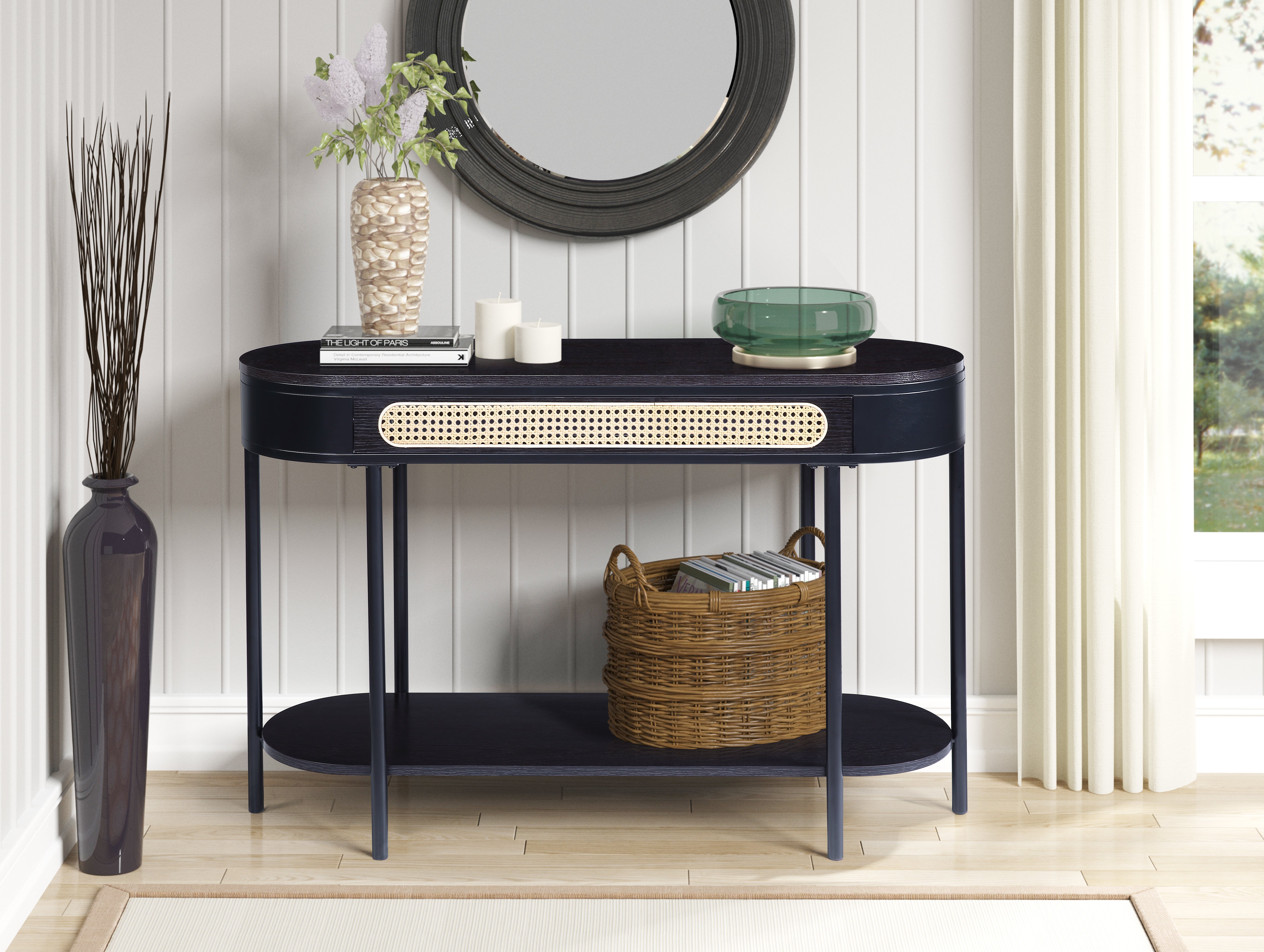 ACME Colson Sofa Table, Black Finish LV01078