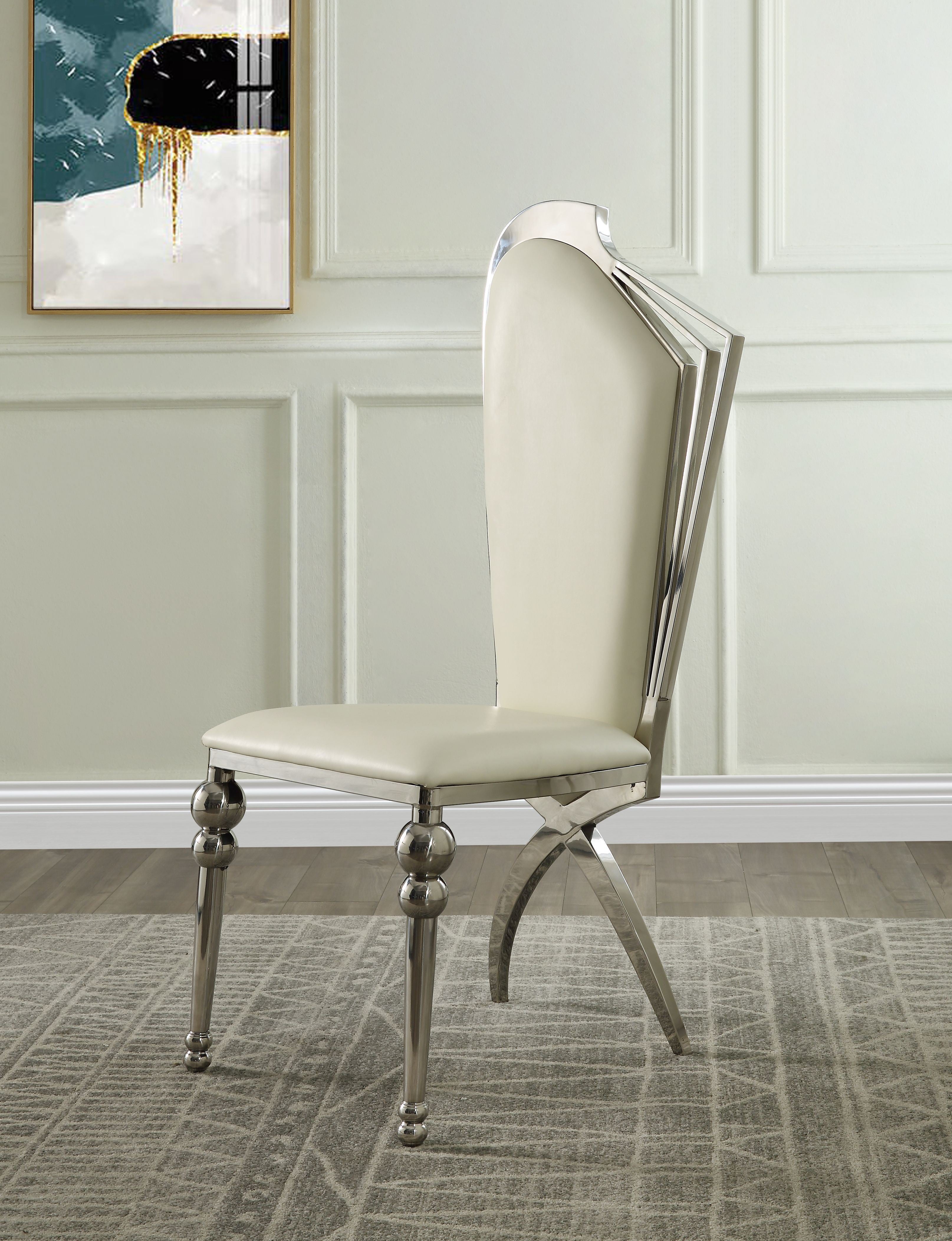 ACME Cyrene Side Chair (Set-2) in Beige DN00928