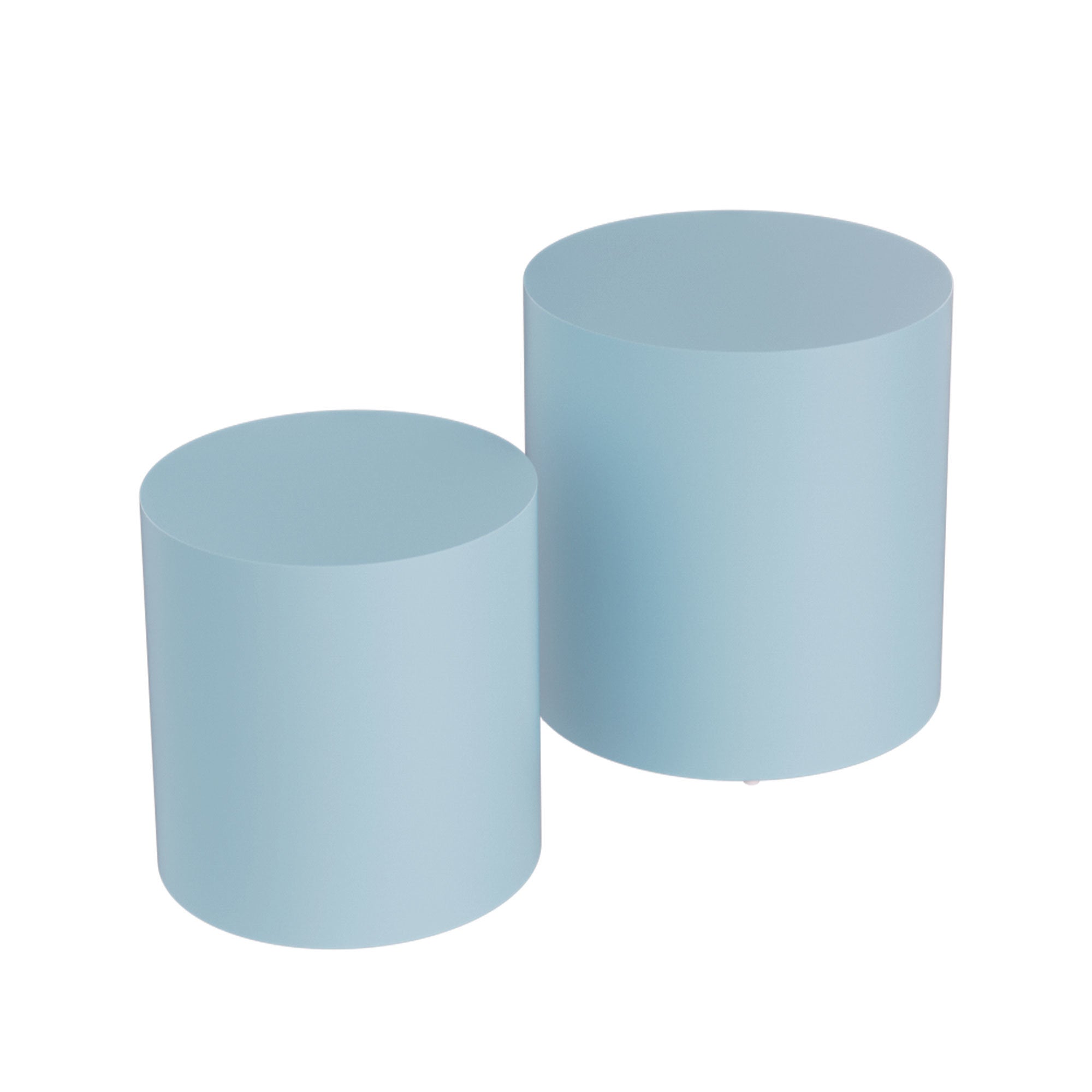 Upgrade MDF Nesting table set of 2, Mutifunctional for Living room/Small Space,No Need Assembly,Baby Blue