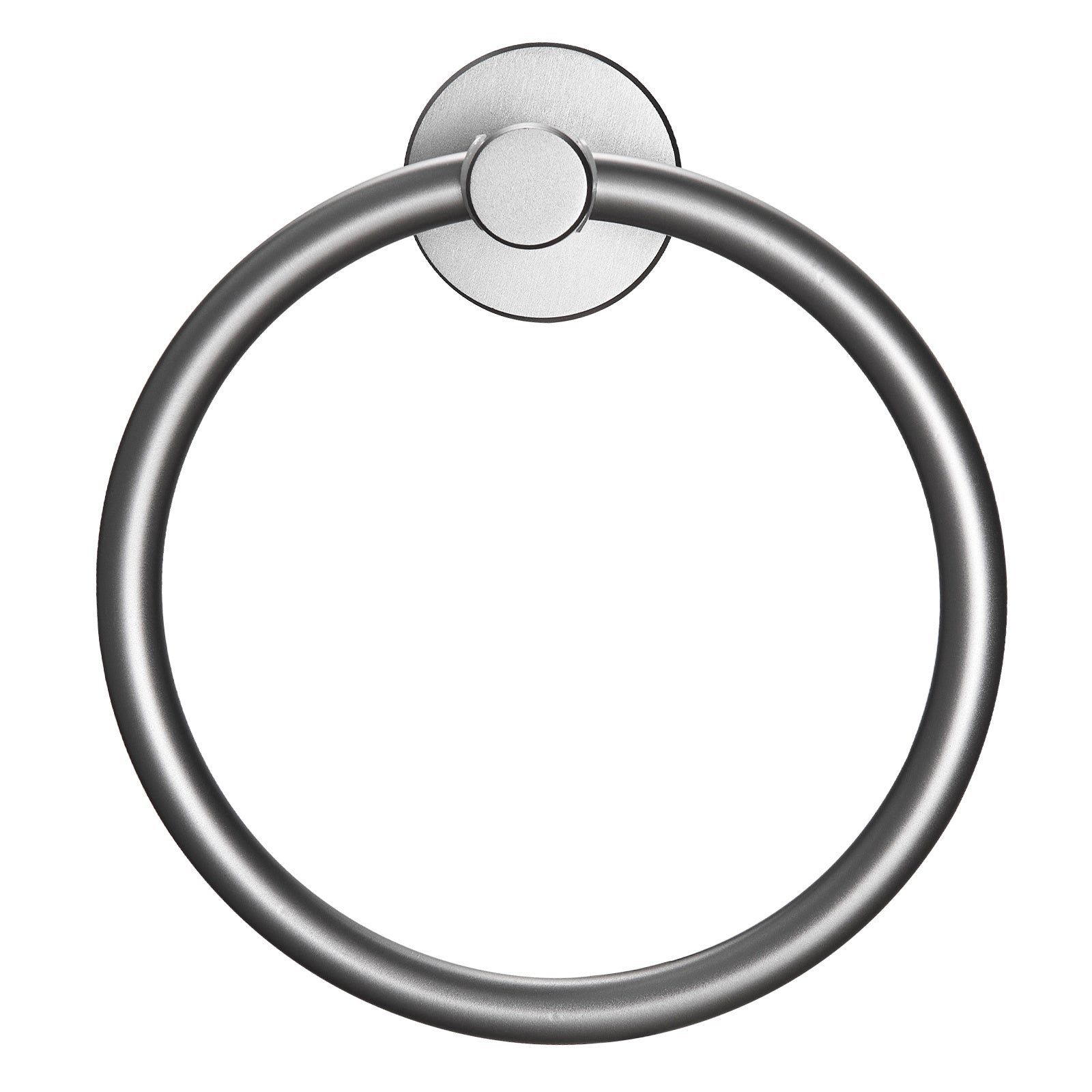 Towel Ring Gun Grey, Bath Hand Towel Ring Thicken Space Aluminum Round Towel Holder for Bathroom