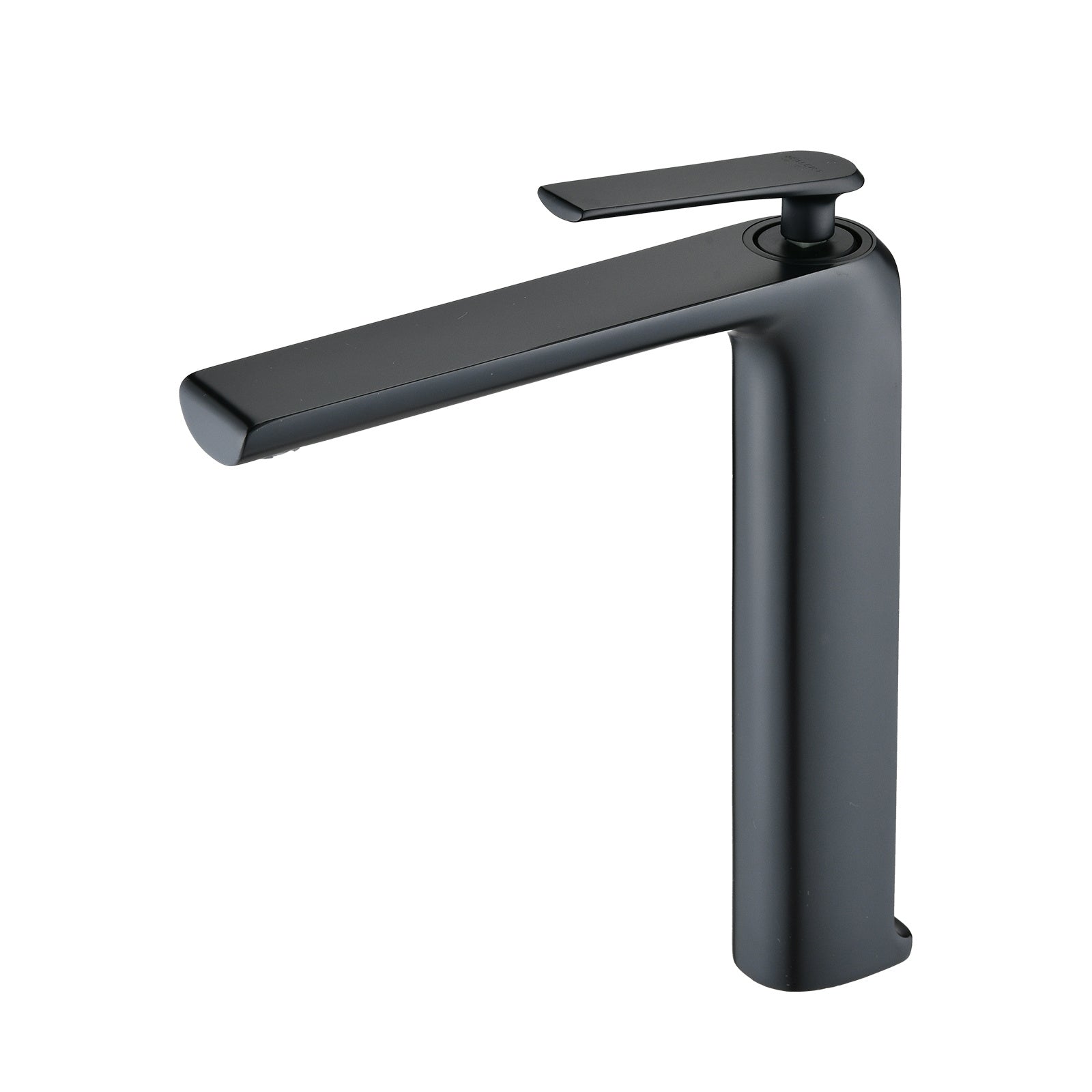 Single Hole Single-Handle High-Arc Modern Bathroom Faucet in Matte Black