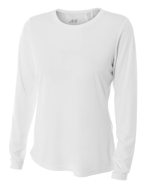 Ladies' Long Sleeve Cooling Performance Crew Shirt - LIGHT YELLOW - XS