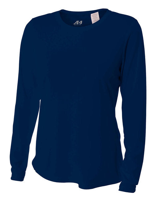 Ladies' Long Sleeve Cooling Performance Crew Shirt - LIGHT YELLOW - XS