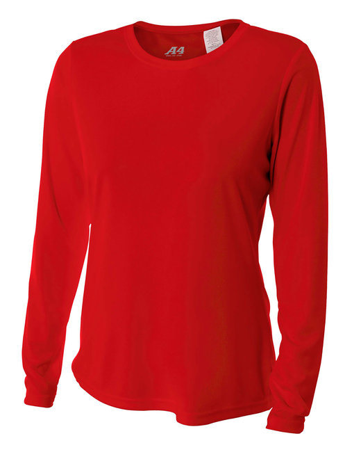 Ladies' Long Sleeve Cooling Performance Crew Shirt - LIGHT YELLOW - XS