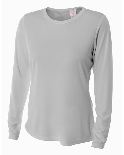 Ladies' Long Sleeve Cooling Performance Crew Shirt - LIGHT YELLOW - XS
